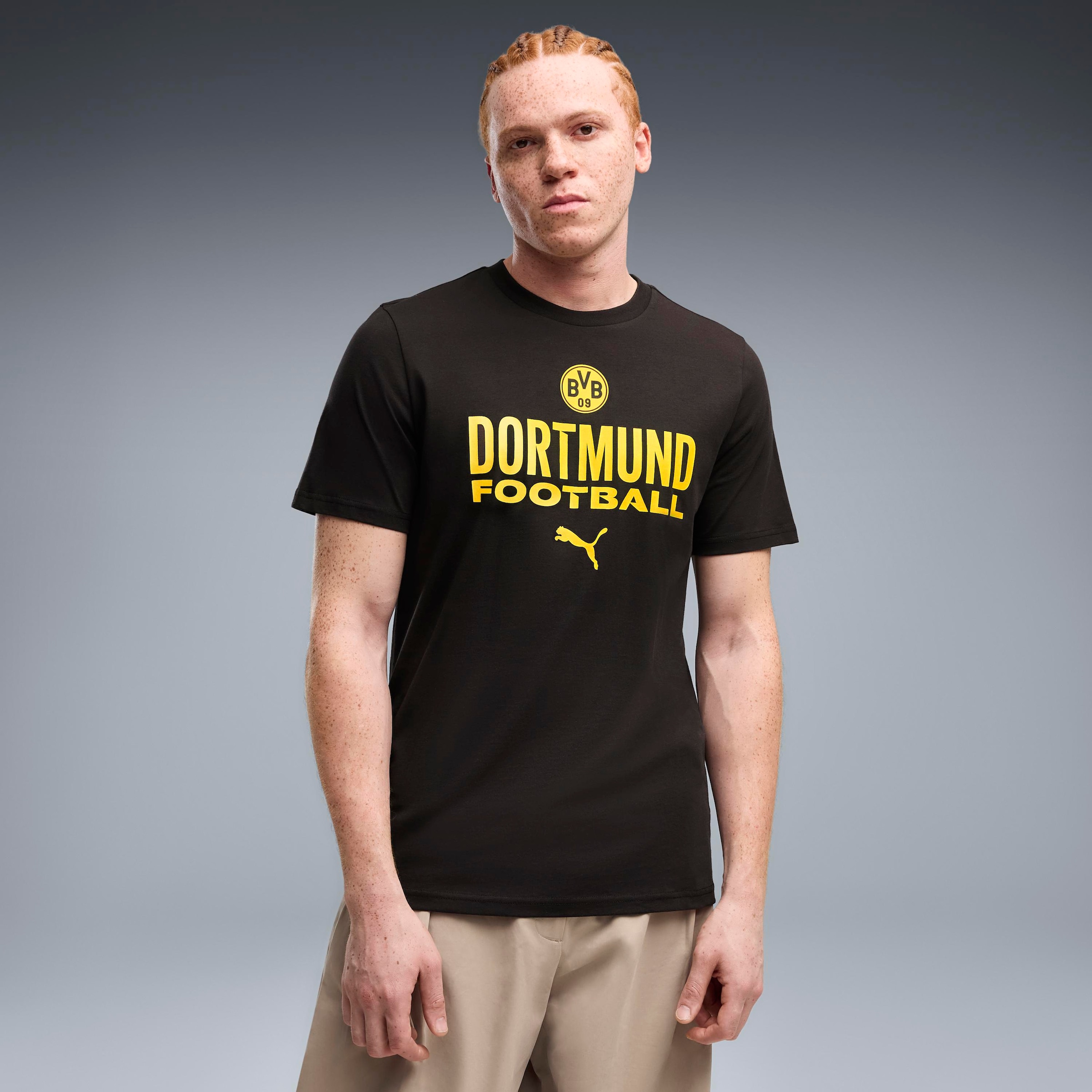 Image of PUMA Trainingsshirt "BVB FTBLCULTURE TEE" Regular Fit, Kurzarm-Design, Rundhalsausschnitt, Logodruck