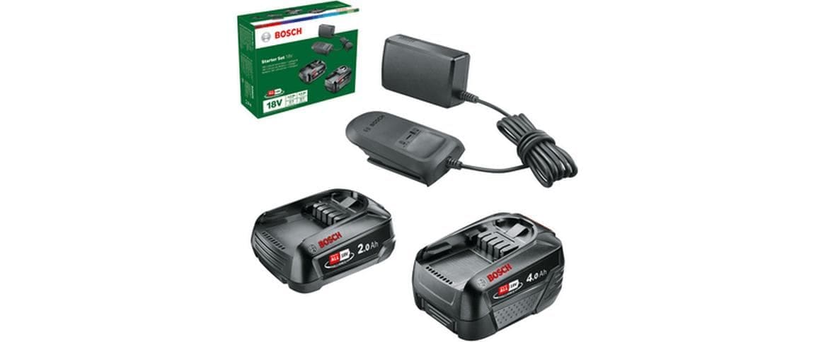 BOSCH Kit de batterie 2 batteries 2Ah + 4Ah, 18 V, chargeur inclus