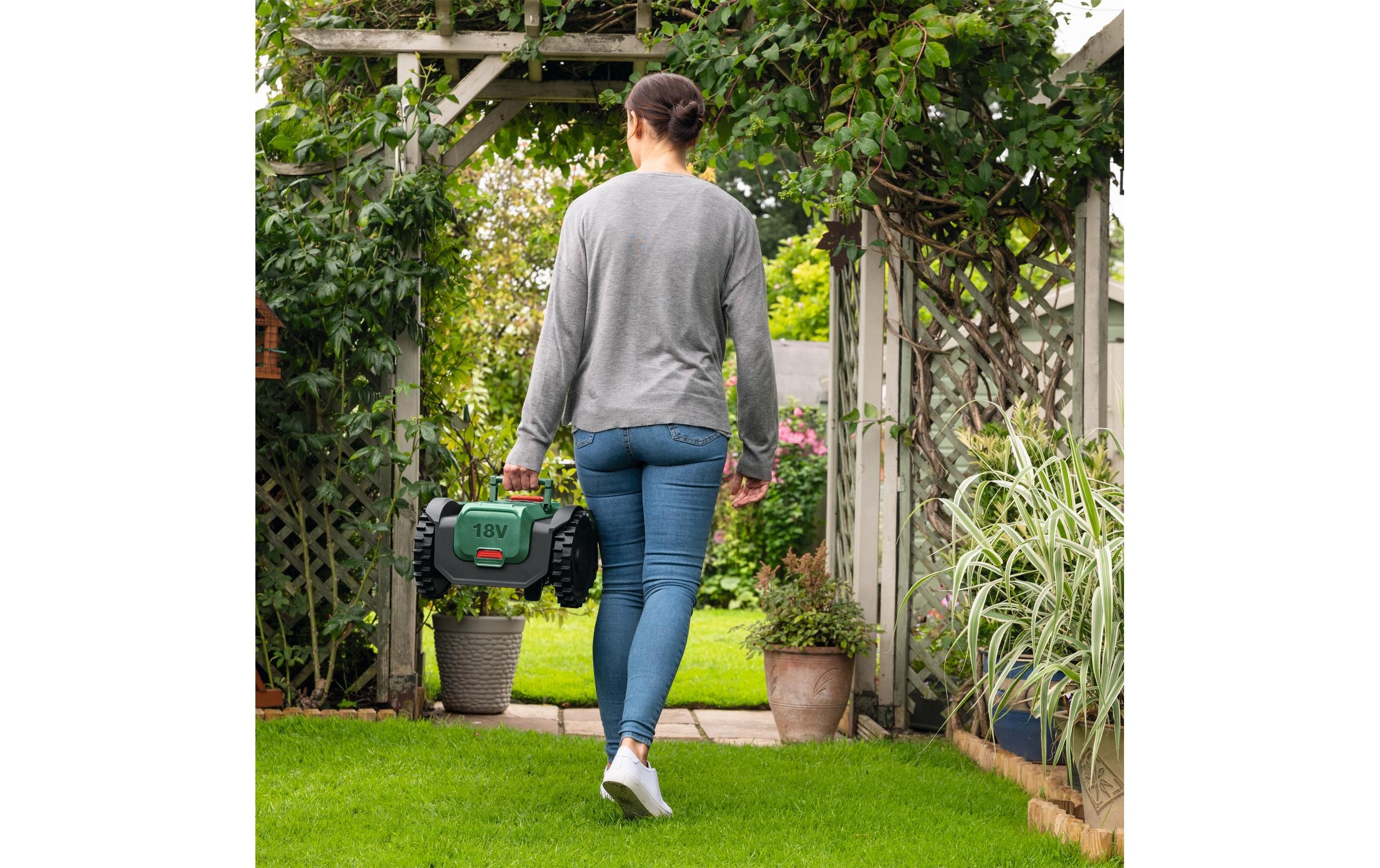 BOSCH Robot tondeuse »VISIMOW18 V-100 100 m², 1x Akku PBA 18V 4.0Ah«