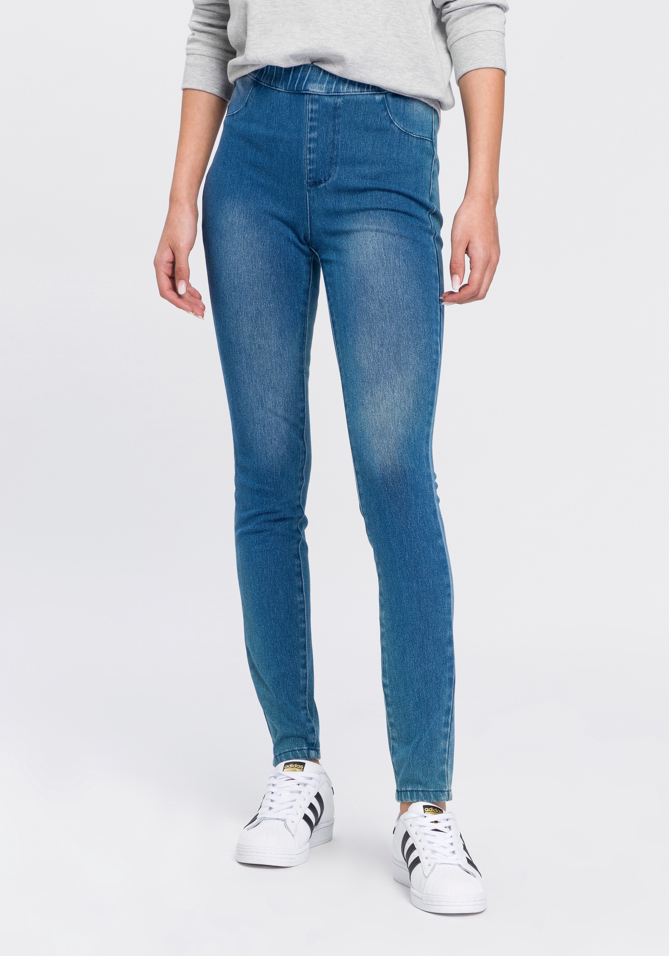 Image of Arizona Jogg Pants »High Waist«, in Denim-Optik bei Ackermann Versand Schweiz