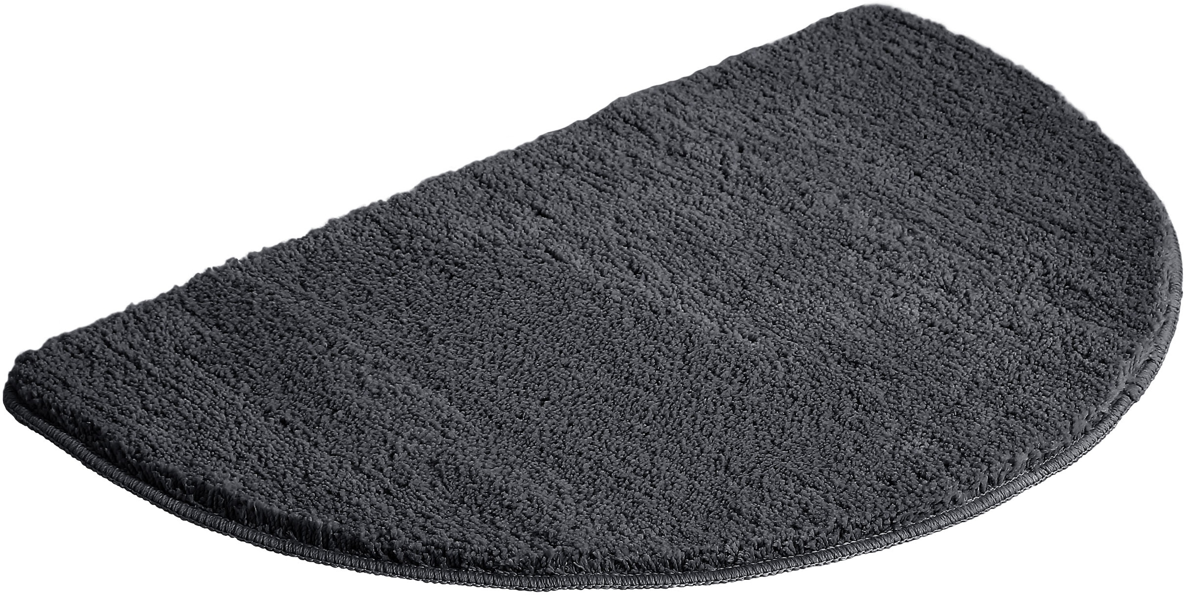 my home Badematte »Inga, Badezimmer Teppich, Badvorleger«, rutschhemmend beschichtet, schnell trocknend-strapazierfähig-fussbodenheizungsgeeignet, Badteppich, unifarben, weich, als halbrund und rechteckig erhältlich