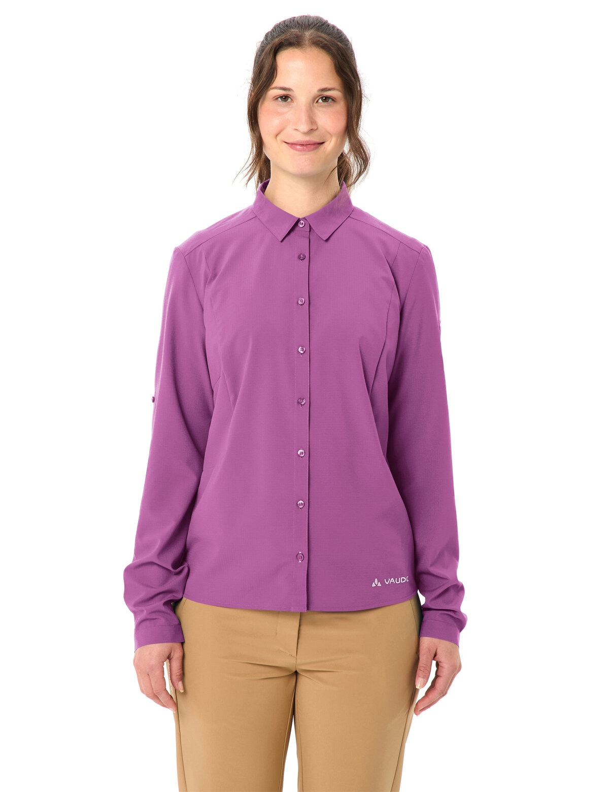 VAUDE Langarmshirt »WOMEN'S ROSEMOOR LS SHIRT IV« Langarm, für Trekking und Wandern, leicht und atmungsaktiv
