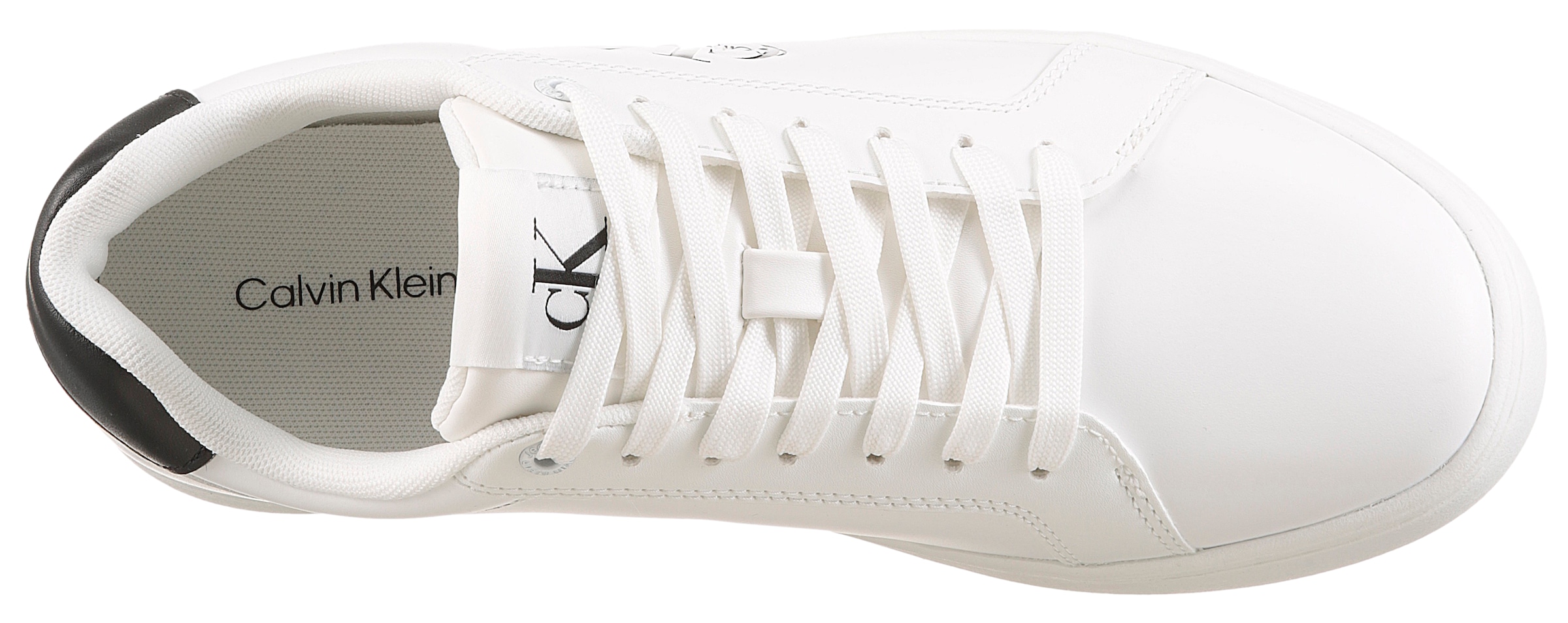 Calvin Klein Jeans Sneakers »CLASSIC CUPSOLE MONO LTH«  baskets de loisirs, chaussures basses, à lacets au style classique