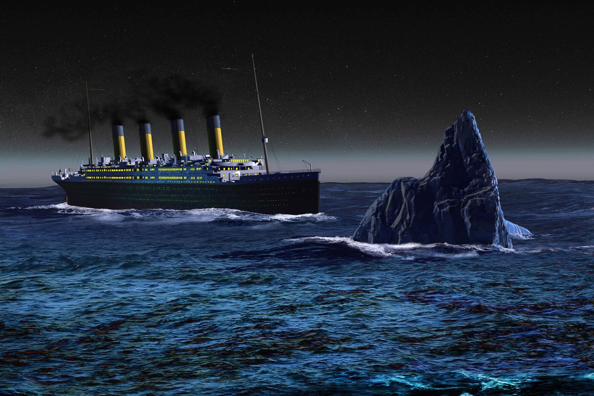Image of Papermoon Fototapete »Titanic mit Eisberg«, Vliestapete, hochwertiger Digitaldruck, inklusive Kleister bei Ackermann Versand Schweiz