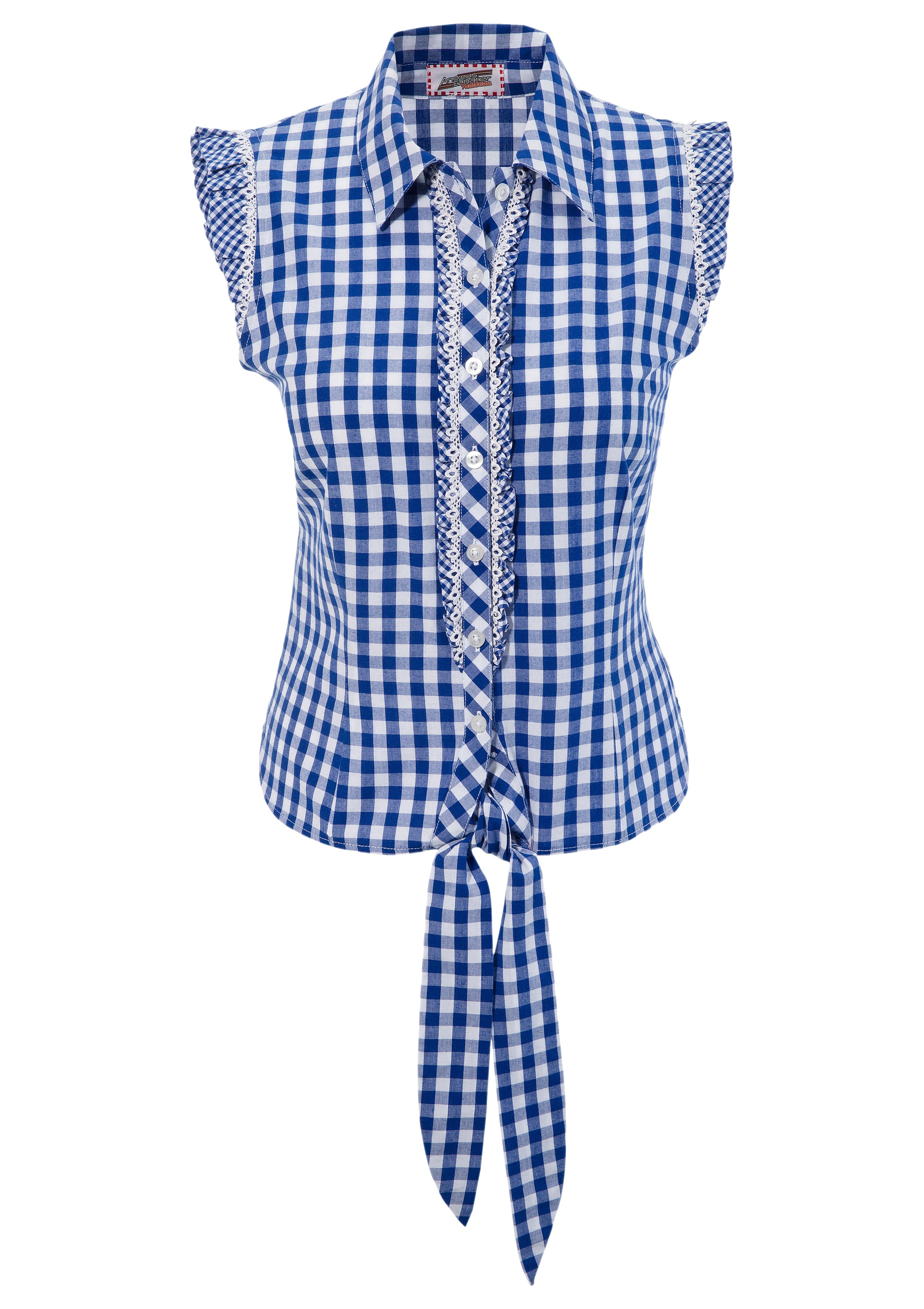 Trachtenbluse Damen im Karodesign