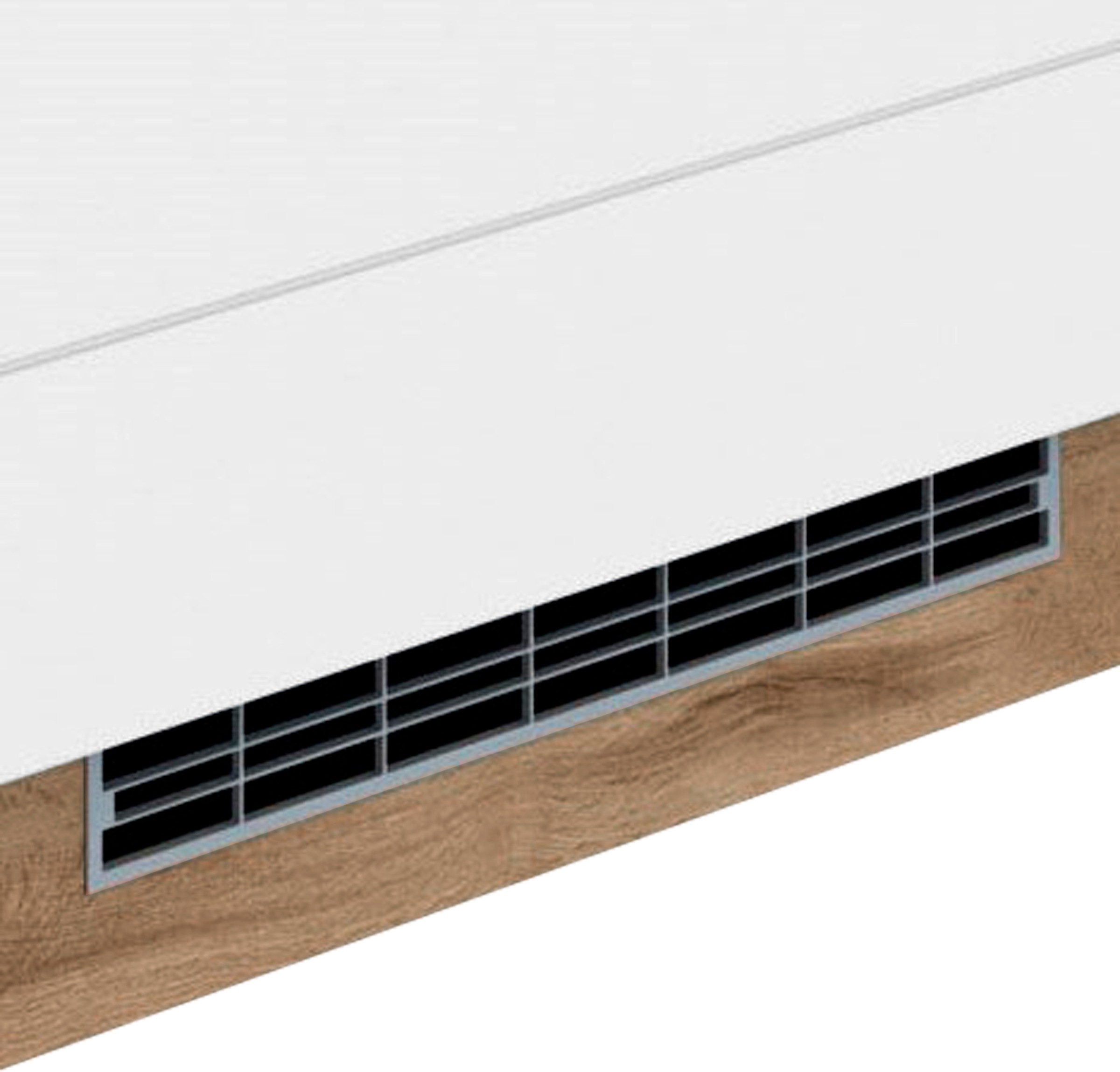 KOCHSTATION Armoire d'encastrement pour four »KS-Luhe« 60 cm de large, façades MDF de haute qualité avec lisse horizontale