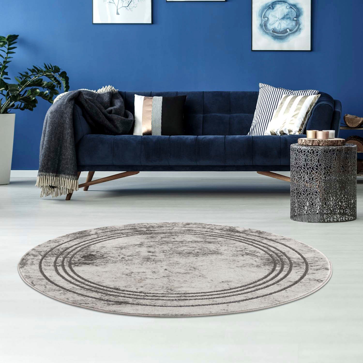 Image of Carpet City Teppich "Noa 9341" rund 11 mm Höhe Kurzflor, Modern, Weicher For, Pflegeleicht