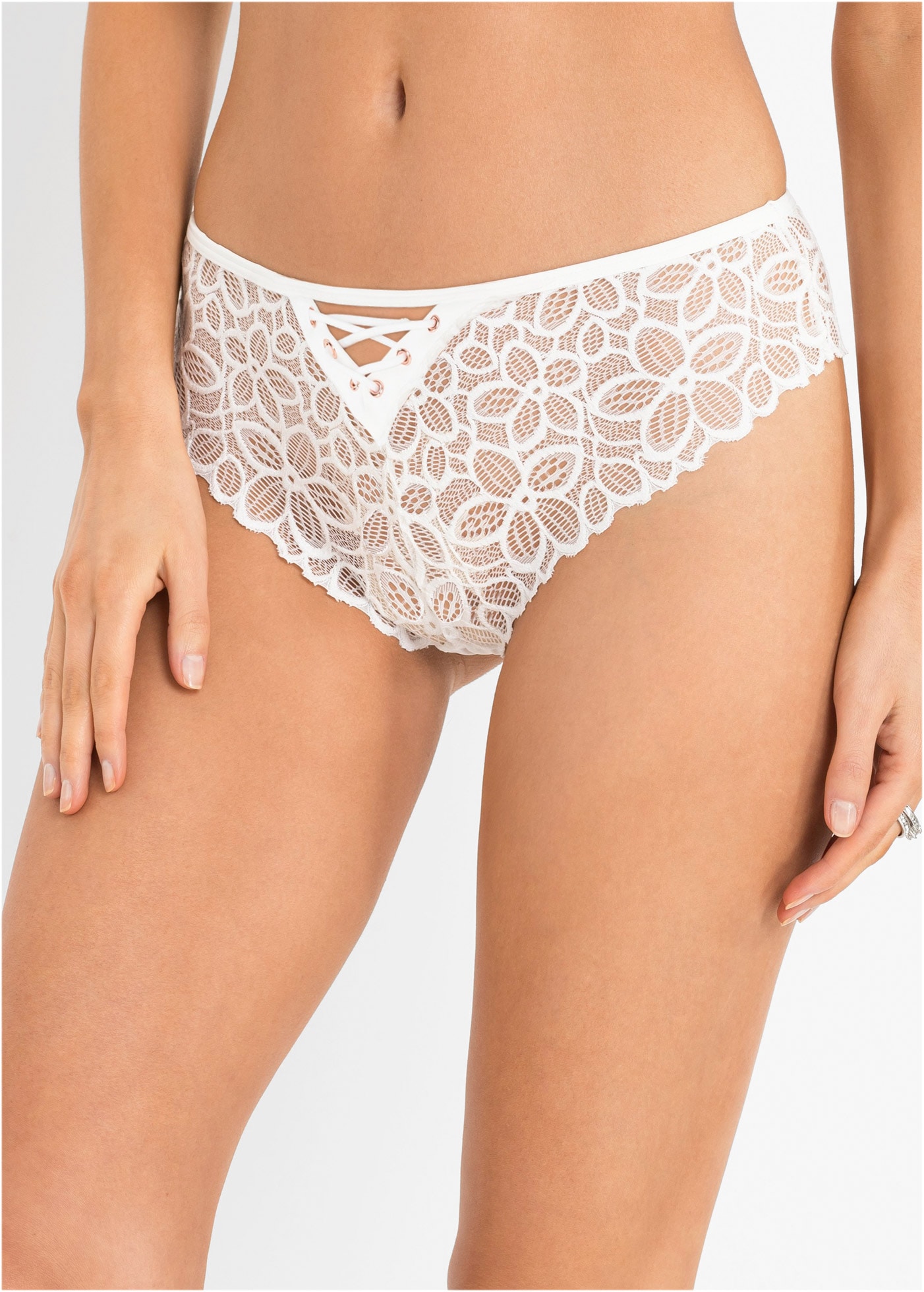 Image of bonprix Brasilslip mit Spitze, weiches Bündchen, Schnürung im vorderen Bereich
