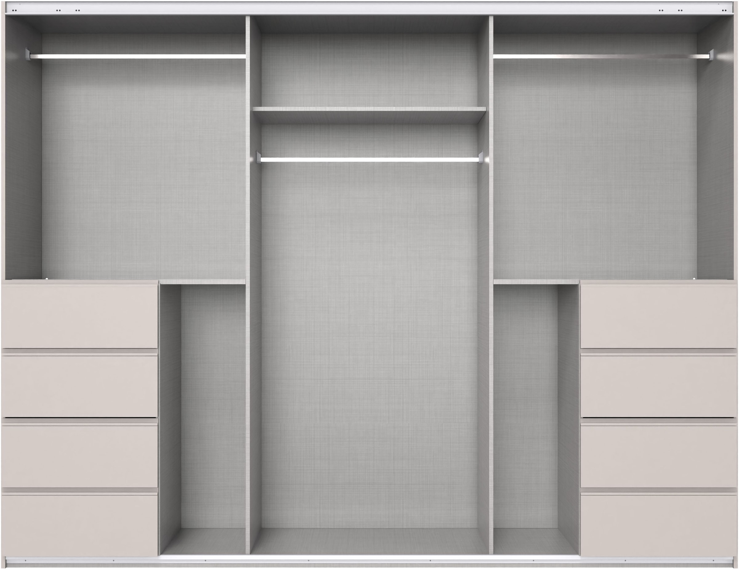 Wimex Schwebetürenschrank »Bali in den Breiten 225cm & 270cm, Kleiderschrank mit Spiegel« Schrank mit 3 Türen, Farbe: Kaschmir