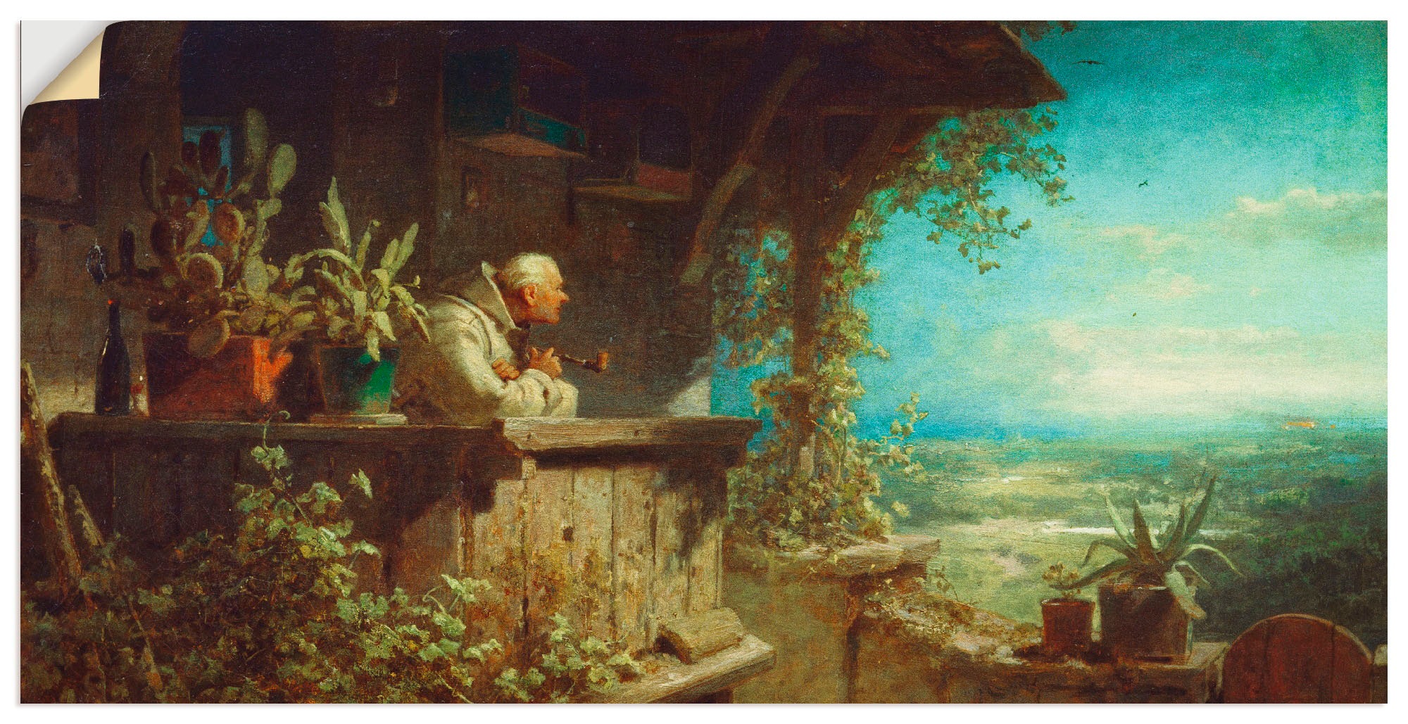 Image of Artland Wandbild »Verdächtiger Rauch 1860«, Mann, (1 St.), in vielen Grössen & Produktarten -Leinwandbild, Poster, Wandaufkleber / Wandtattoo auch für Badezimmer geeignet bei Ackermann Versand Schweiz