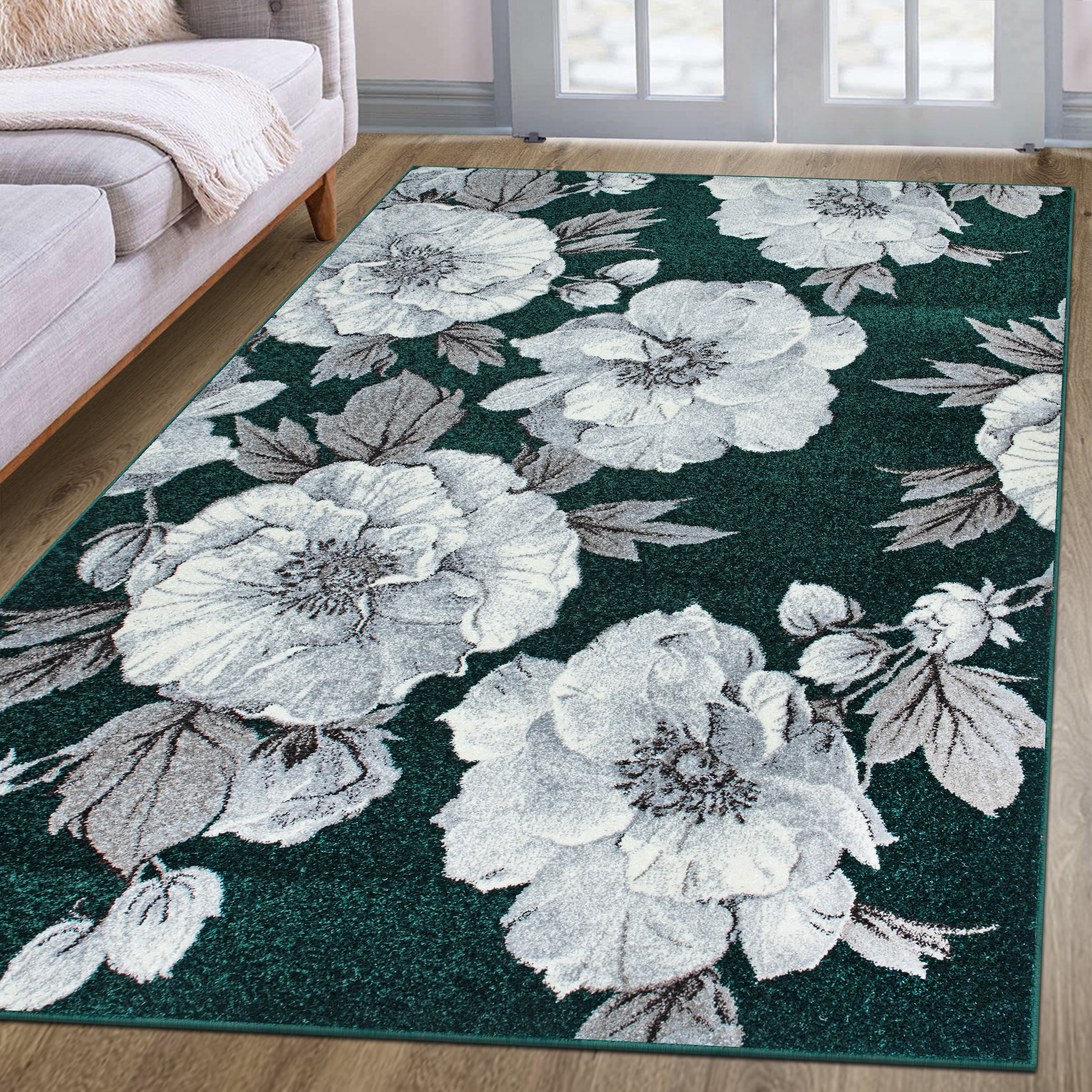 GOODproduct Teppich »Florent, Blumen Design, Vintage« rechteckig 9 mm Höhe Floral, detailreiche Blüten, Botanical, elegant, Wohnzimmer