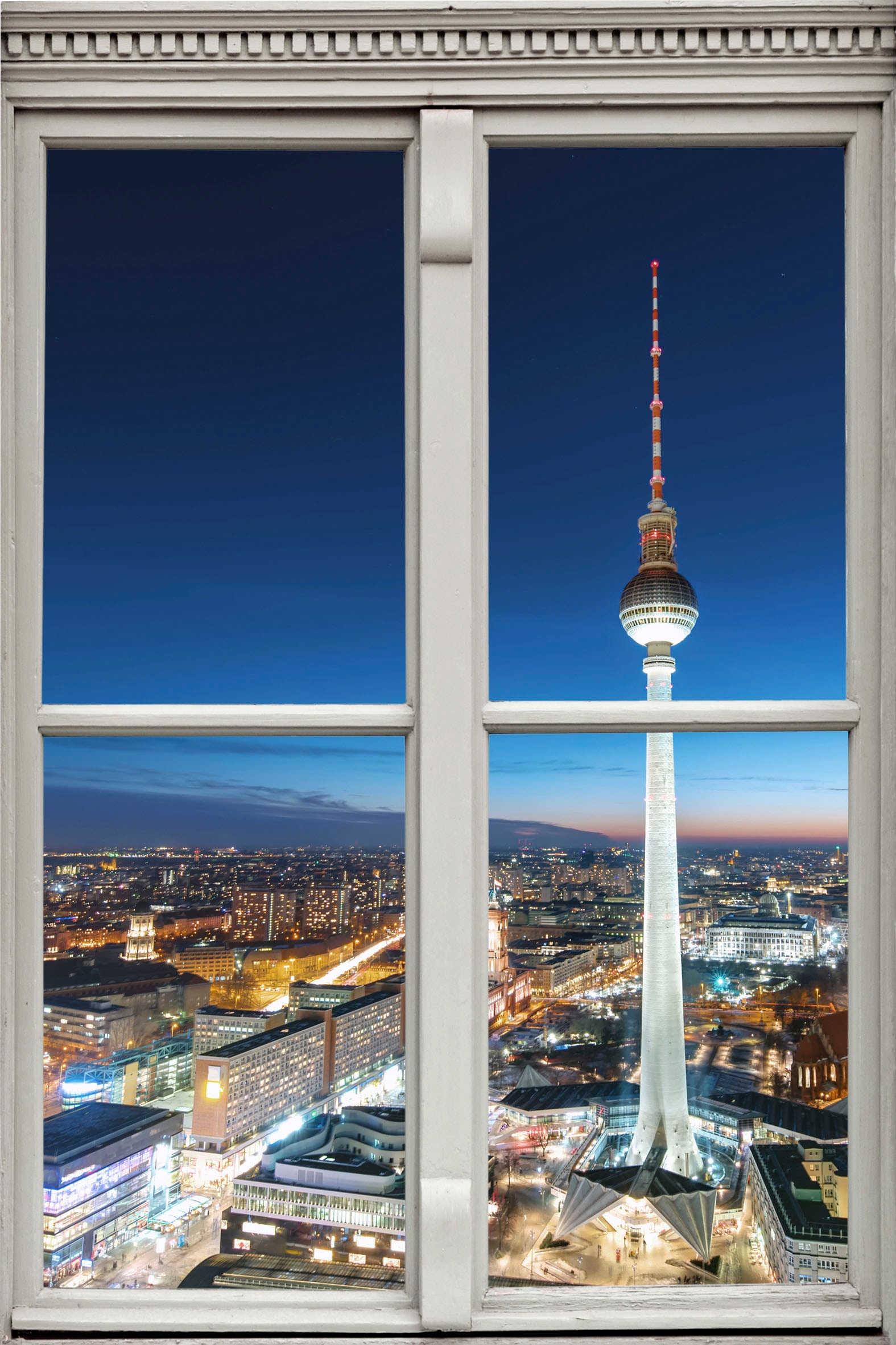 Image of queence Wandsticker "Berlin" Wandsticker, Wandbild, selbstklebend, 3D, Fenster