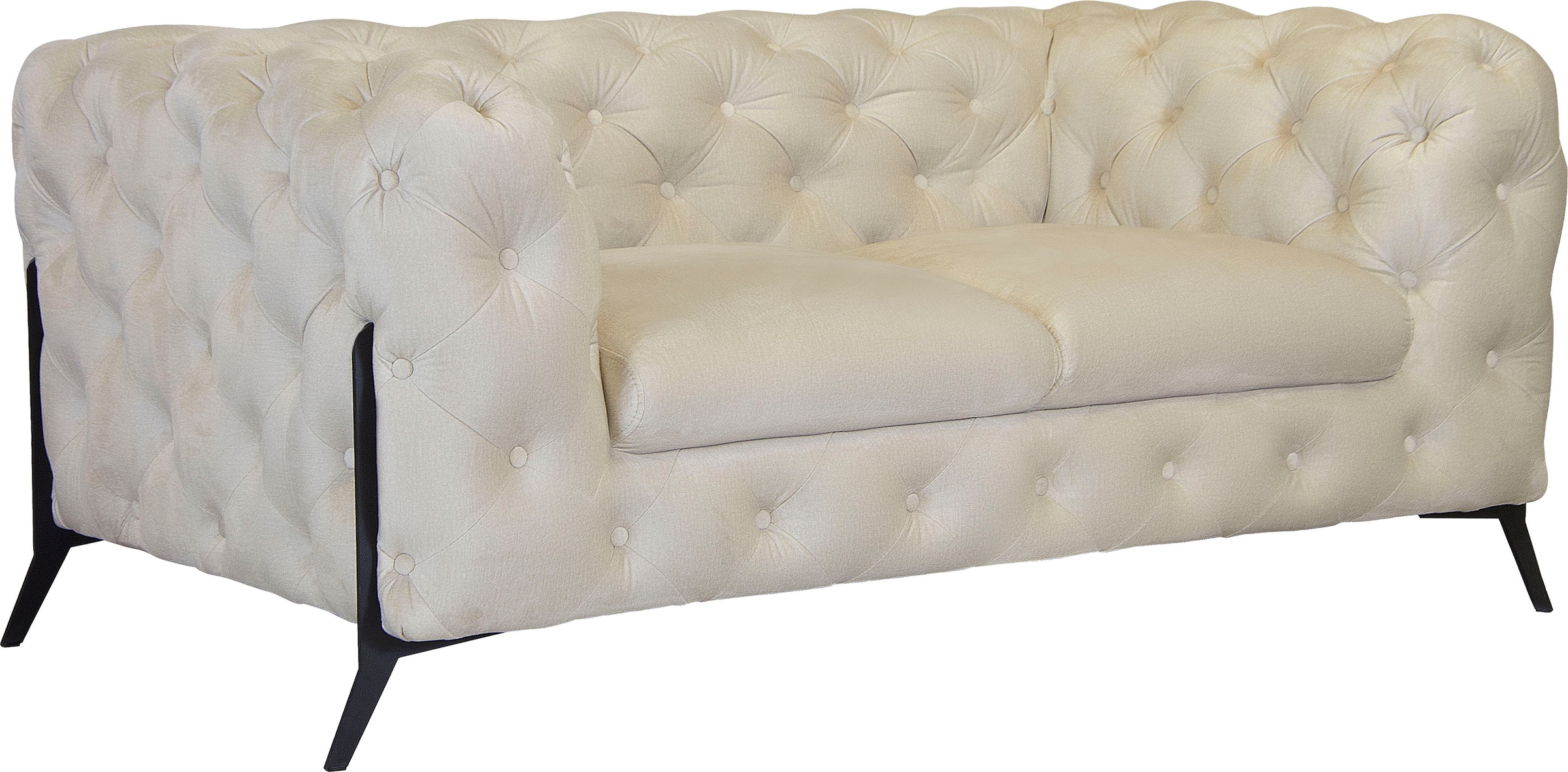 Home affaire Canapé Chesterfield »Amaury« aufwändige Knopfheftung, moderne Chesterfield Optik, Fussfarbe wählbar