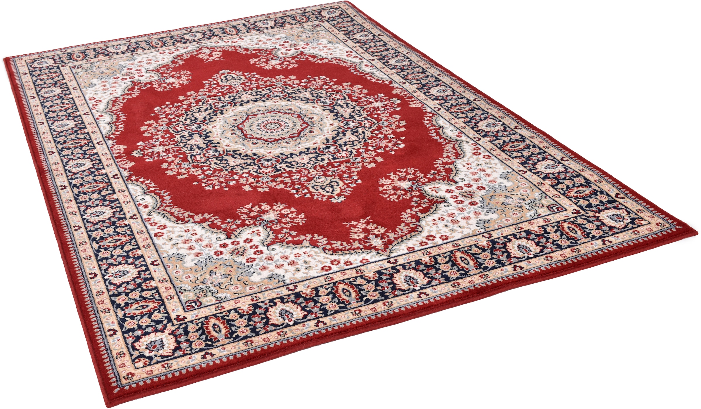 Image of THEKO Wollteppich "Dolna - 809" rund 10 mm Höhe Kurzflor, reine Wolle, Orient-Optik