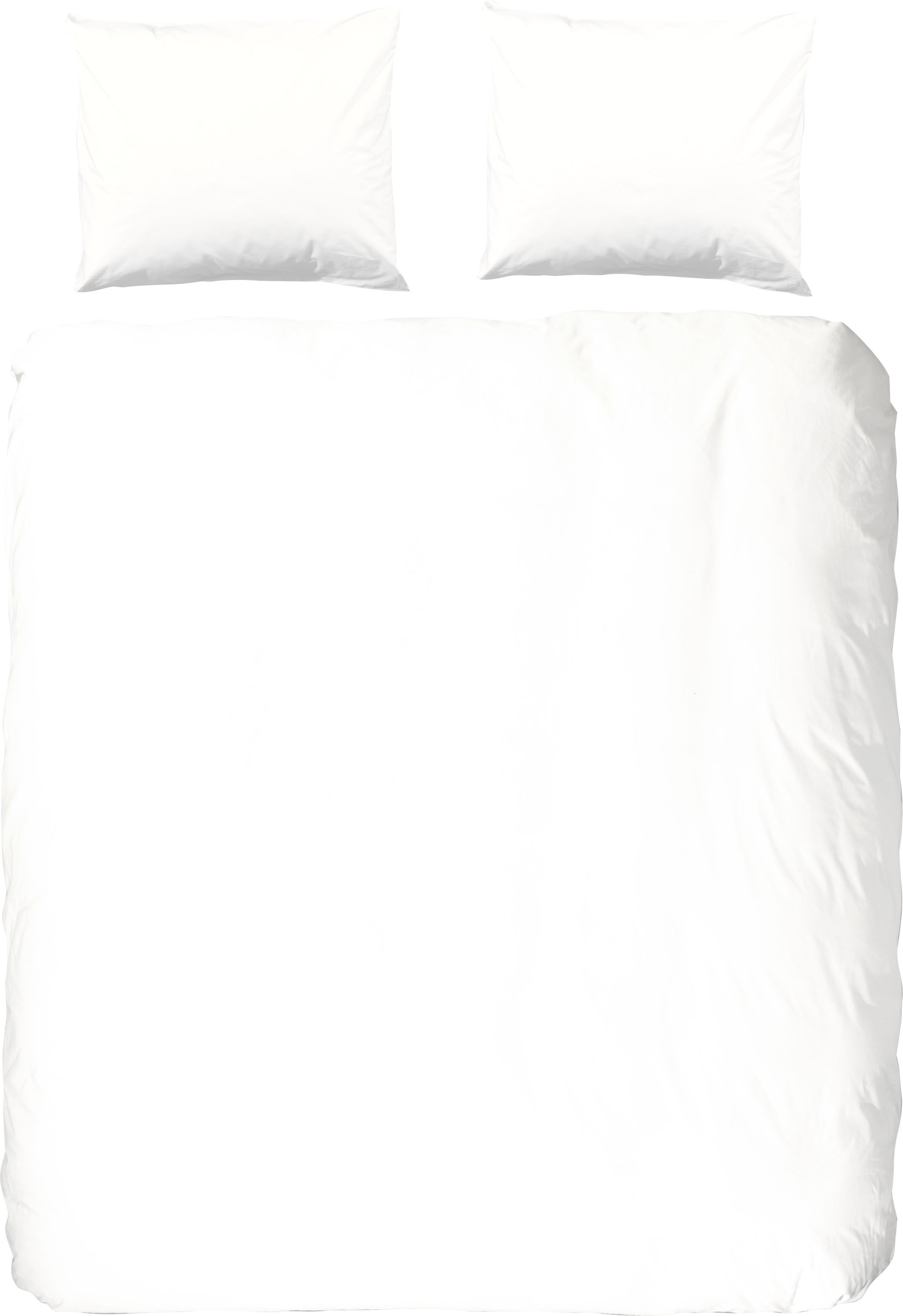 hip Bettwäsche »Hip Uni«, 100% Baumwolle, Mako-Satin, 135x200, Unifarben Weiss, Reissverschluss