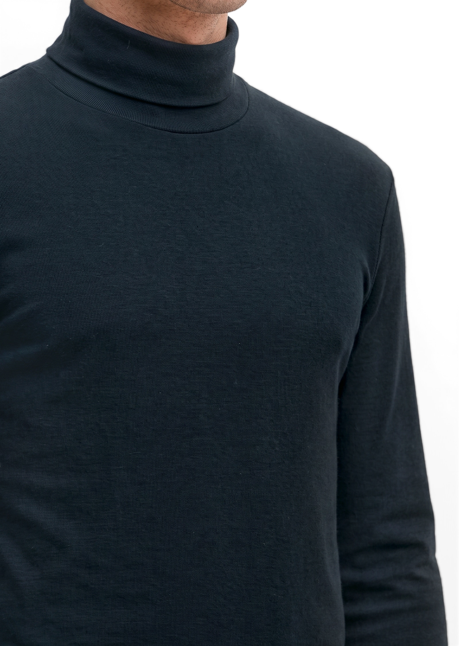 Marc O'Polo T-shirt à col roulé en pur coton bio