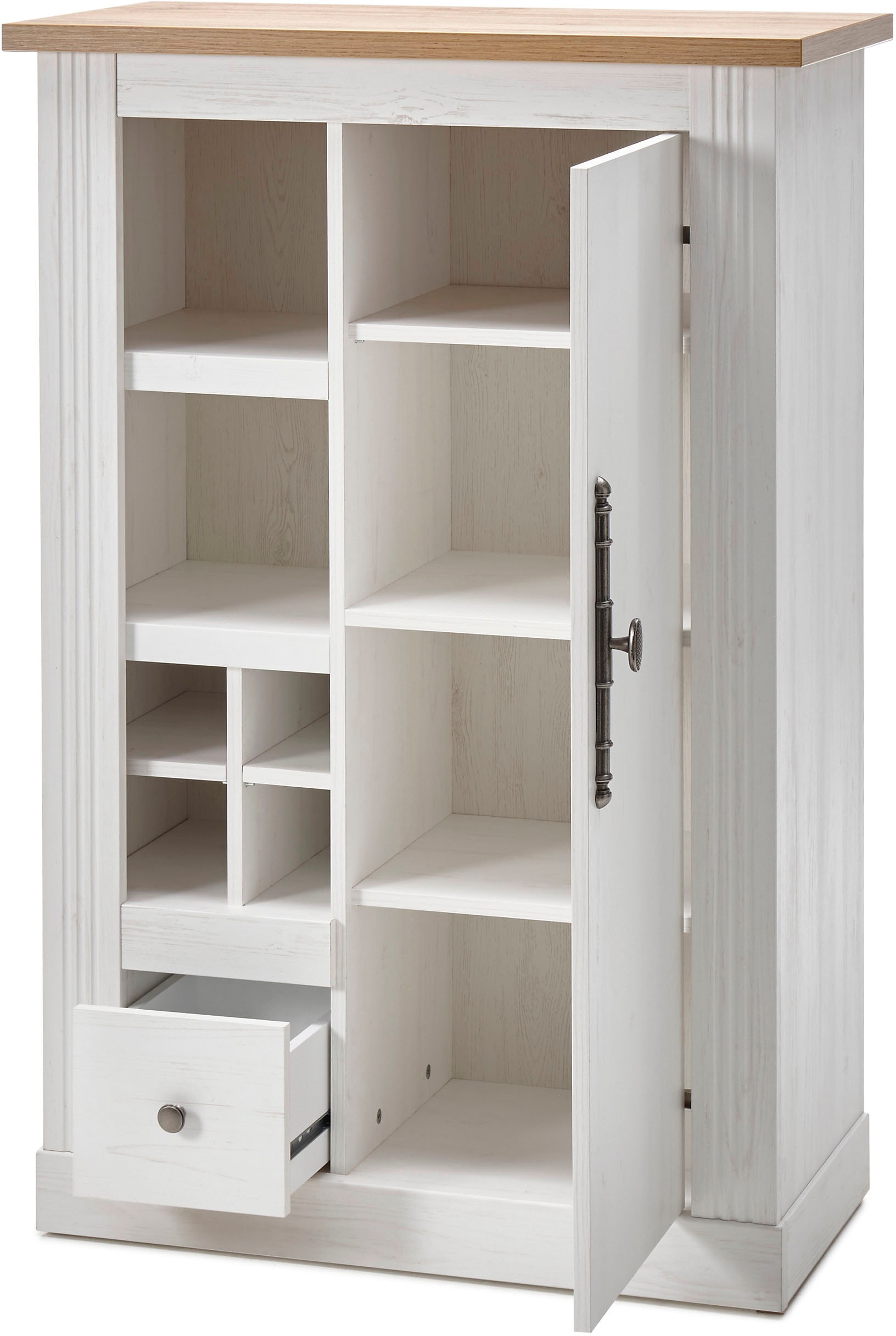 GOODproduct Wohnwand »Westminster BESTSELLER!« Set, Vitrine, Lowboard, Kommode, Wandregal, 4 Stk. tlg.