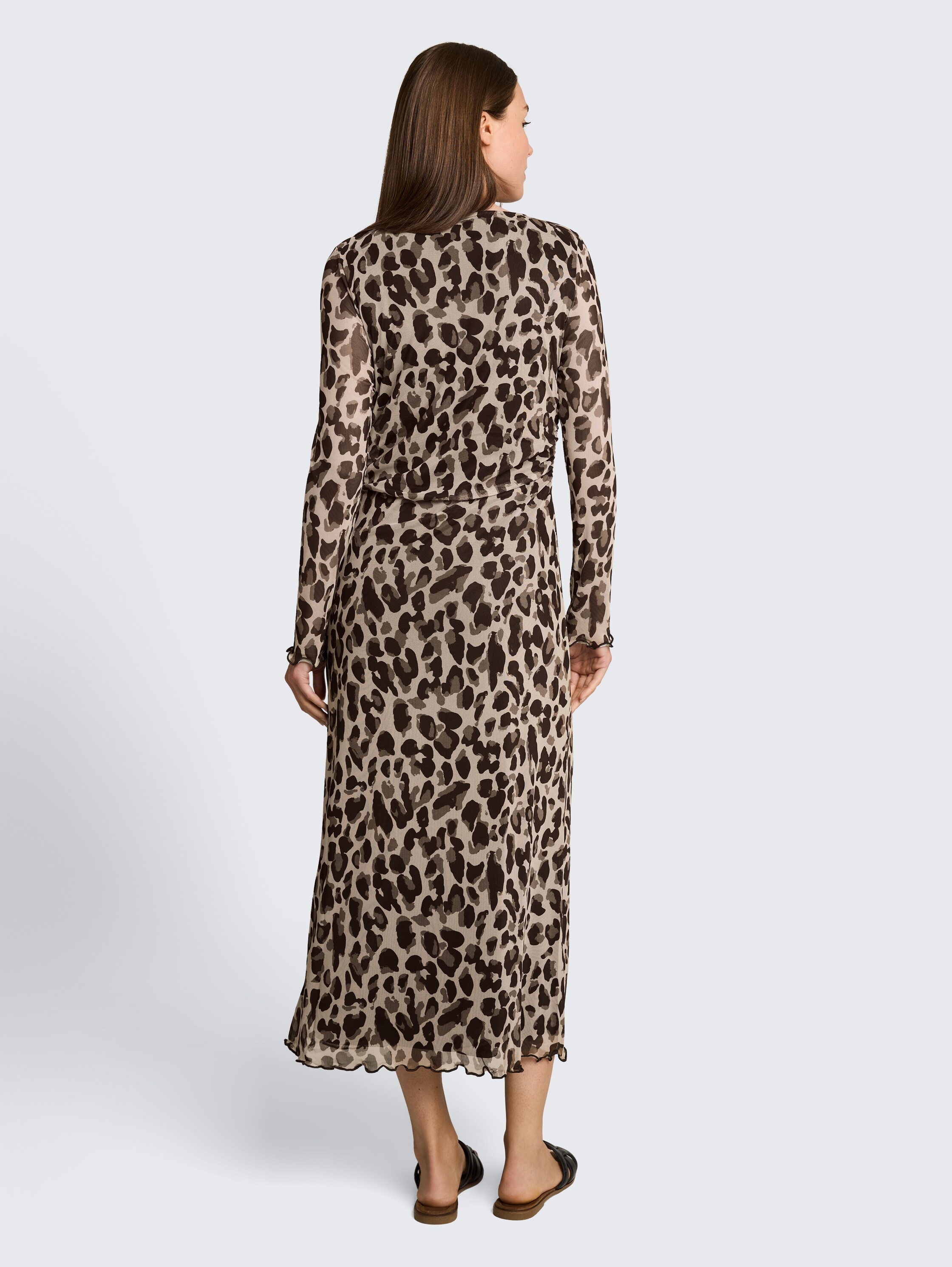 TOM TAILOR Robe en maille »Regular midi« avec motif