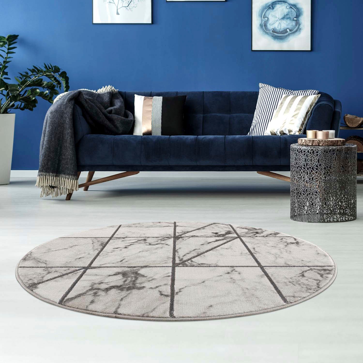 Image of Carpet City Teppich "Noa 9288" rund 11 mm Höhe Kurzflor, Modern, Weicher For, Pflegeleicht