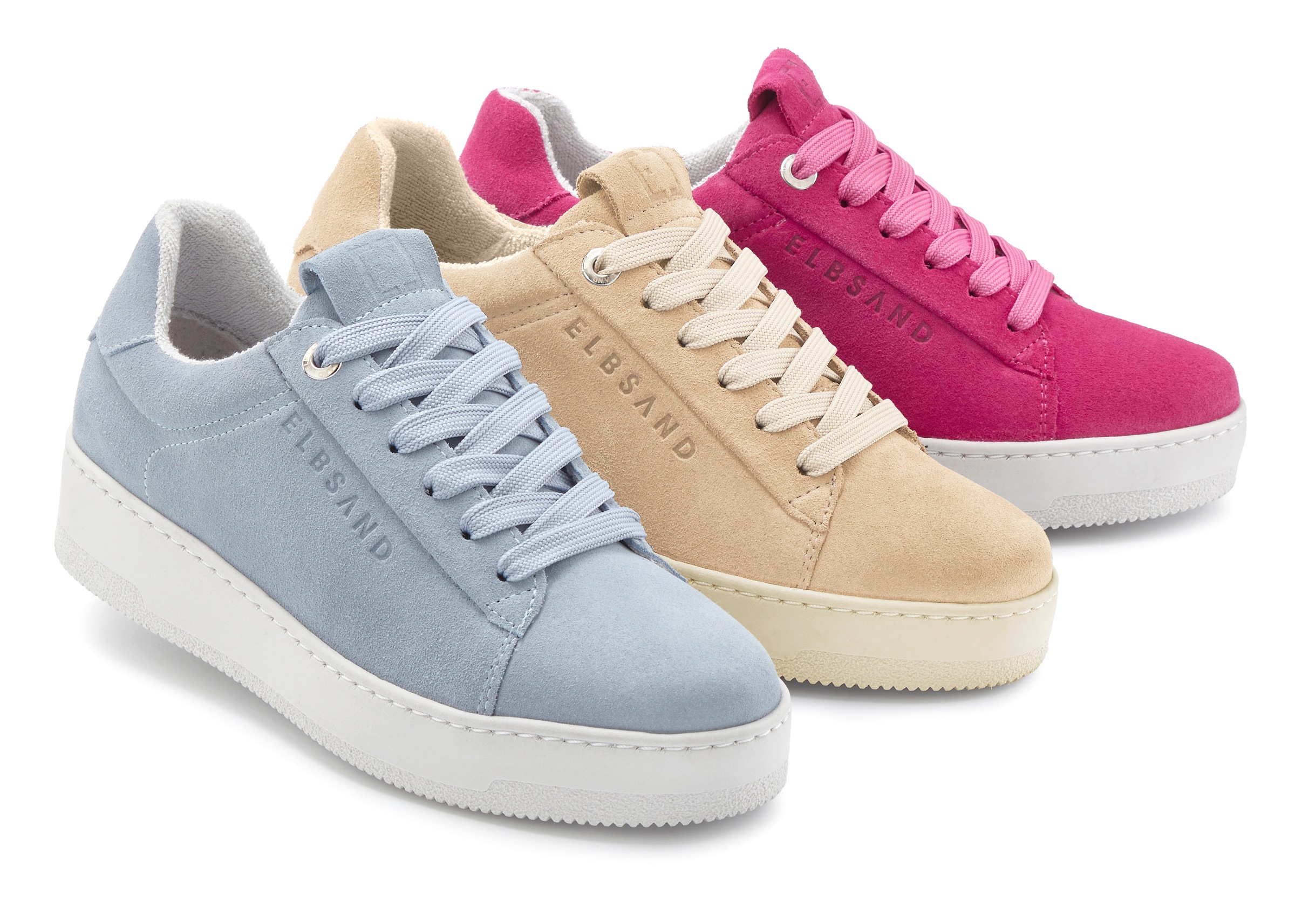 Elbsand Sneakers »Freizeitschuh, Lederschuh, Ledersneaker, Turnschuh, Schnürschuhe«  Schnürhalbschuhe aus Leder mit modischer Plateausohle