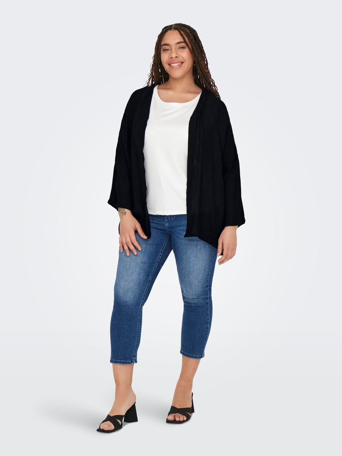 ONLY CARMAKOMA Blusenjacke »CARGEORGIA 3/4 KIMONO WVN«