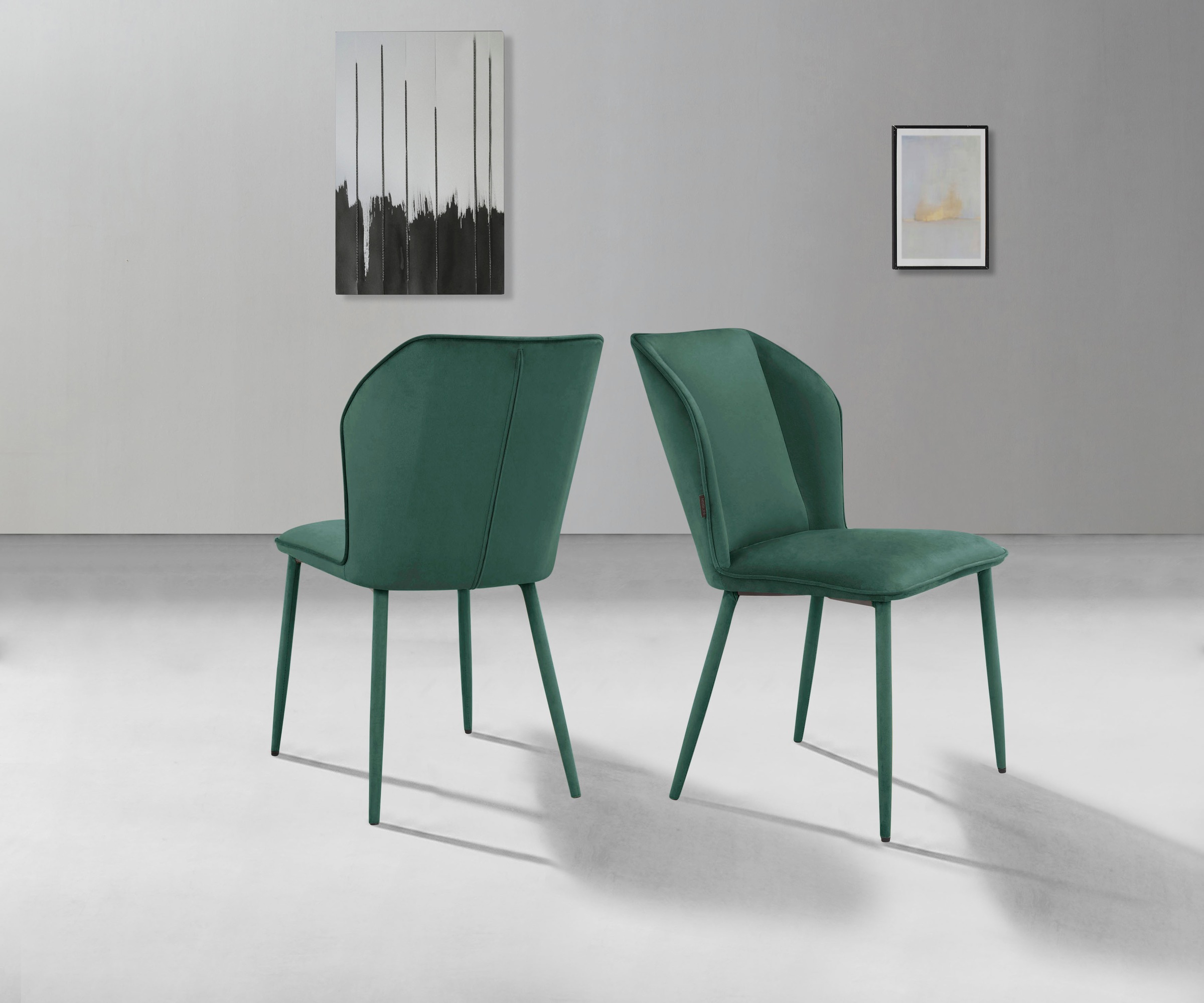 INOSIGN Esszimmerstuhl »Koa«, 2 St., Veloursstoff, in Velourstoff, mit Sitz und Rücken gepolstert, Sitzhöhe 49 cm