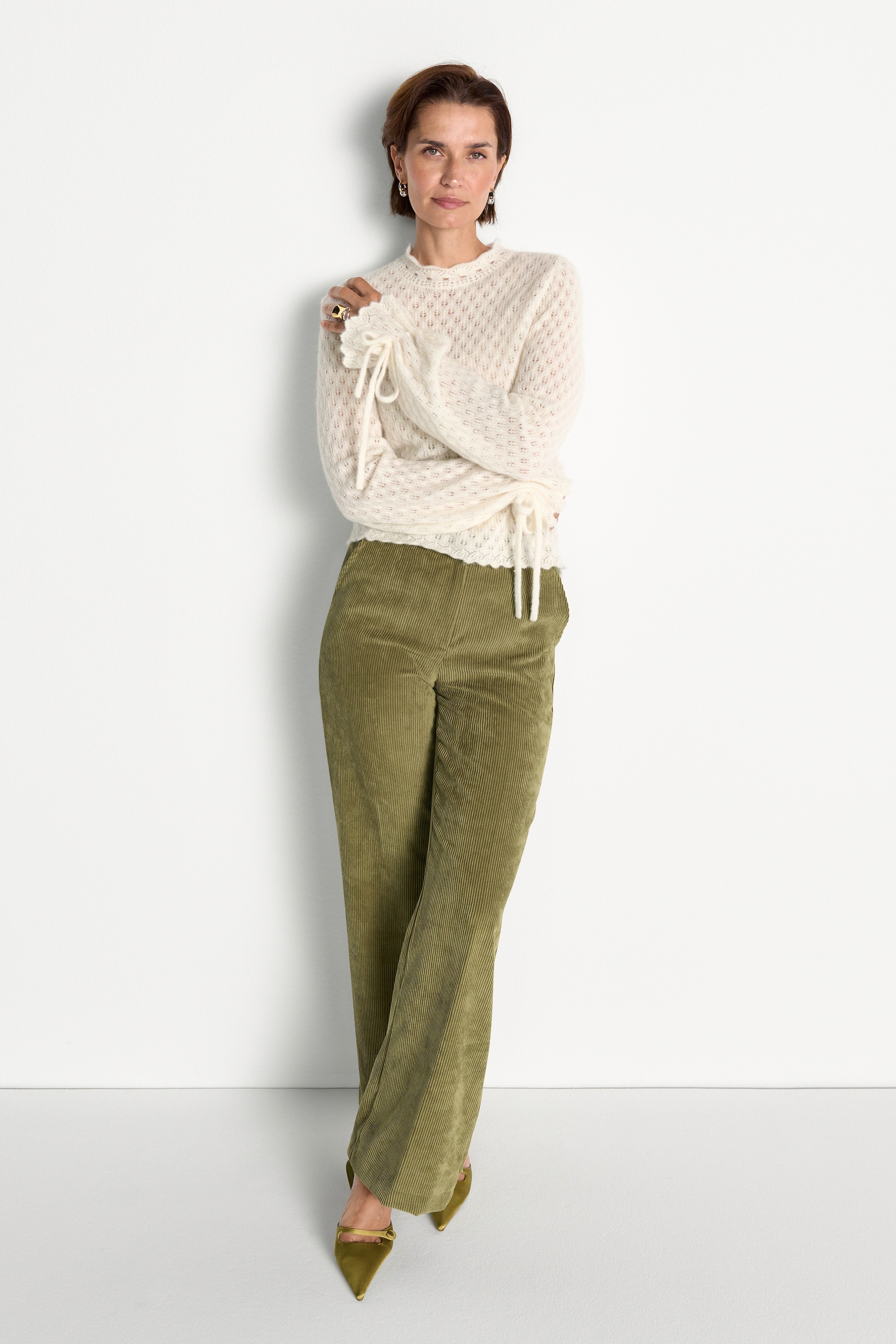 RICHROYAL Strickpullover mit Alpaka, Regular fit mit Spitzendetails