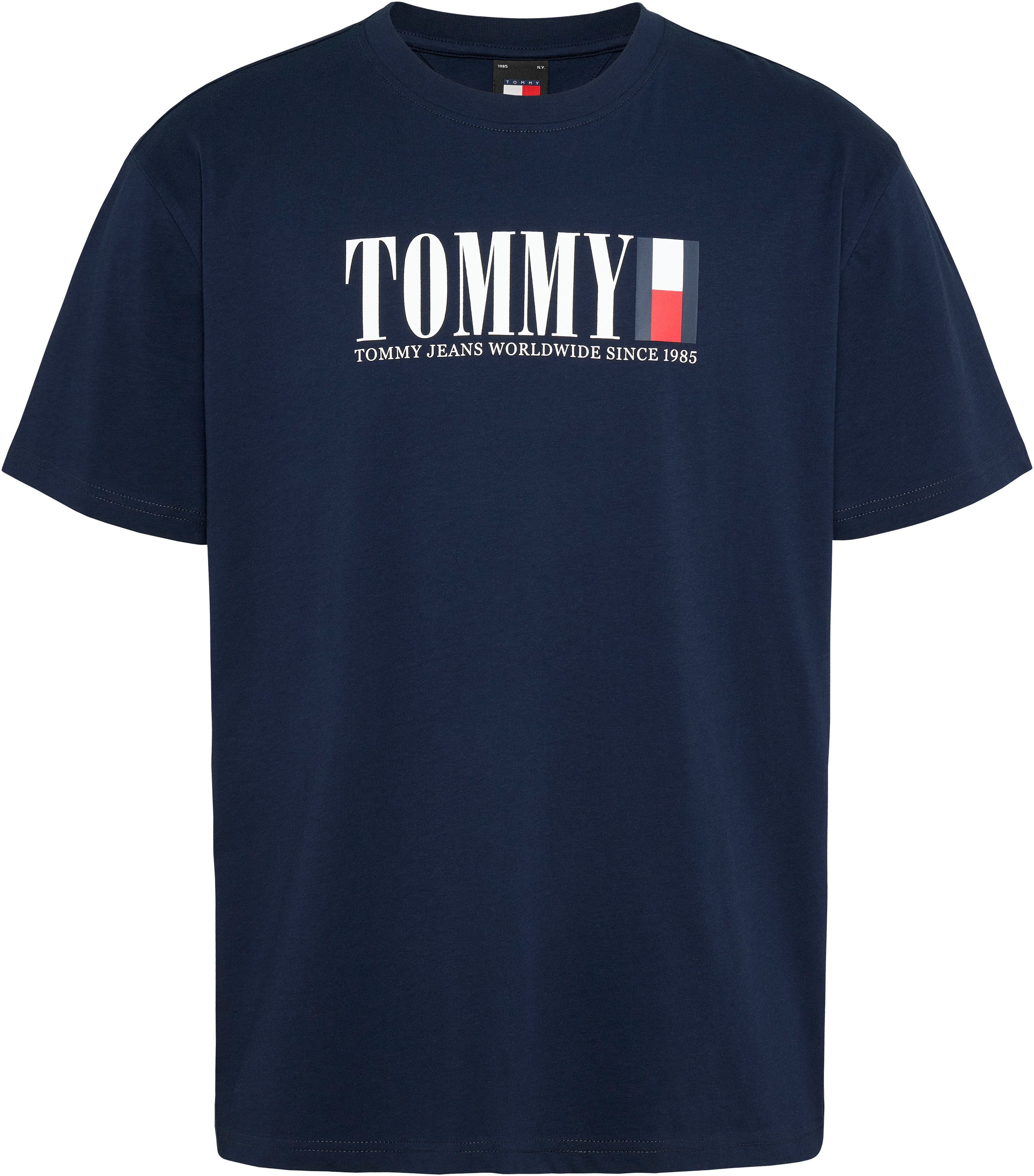 Tommy Jeans Plus T-Shirt »TJM REG TOMMY DNA FLAG TEE EXT«, Grosse Grössen mit Logoprägung