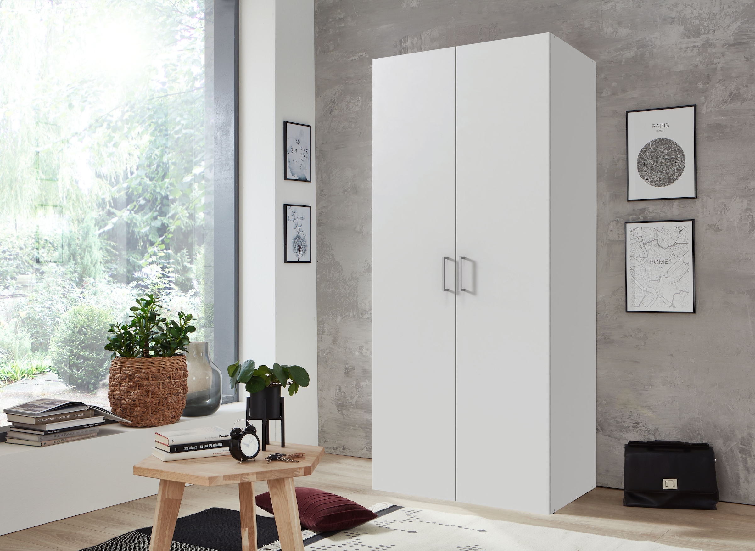 Wimex Armoires à vêtements »Mugano,in 8 Breiten,3 Höhen,2 Tiefen, viele Farben, Made in Germany« in Basic oder Premium Ausstattung,  mit langen oder kurzen Griffen aus Metall, mit oder ohne Spiegel