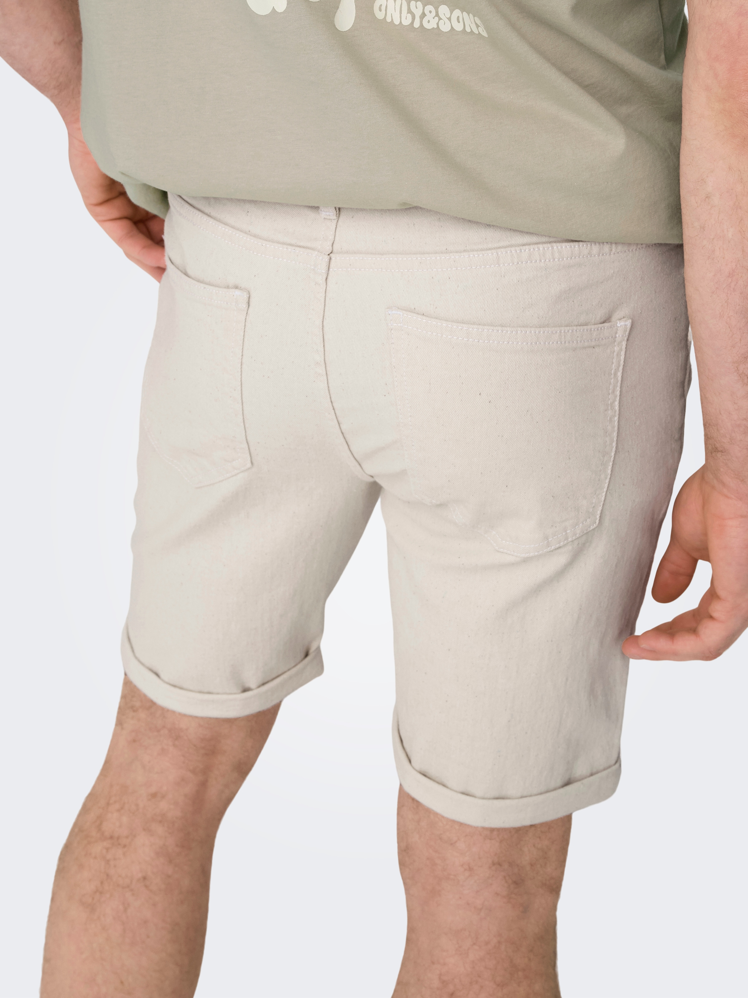 ONLY & SONS Shorts »ONSPLY ECRU 9296 AZG DNM SHORTS«