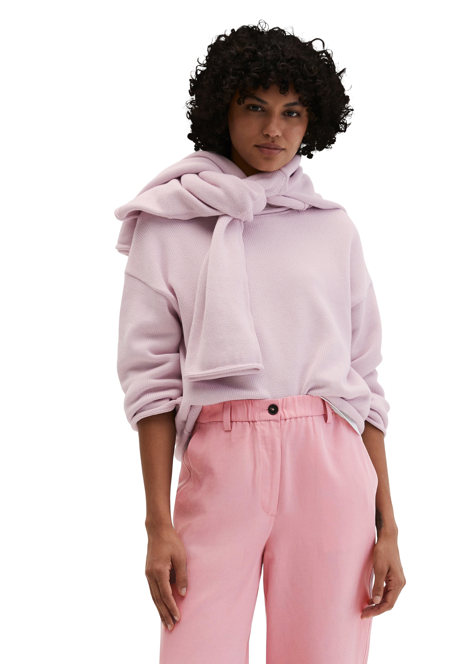 Marc O'Polo Pantalon à taille extensible »MINU Barrel«  Model Minu barrel aus Lyocell-Leinen-Mix