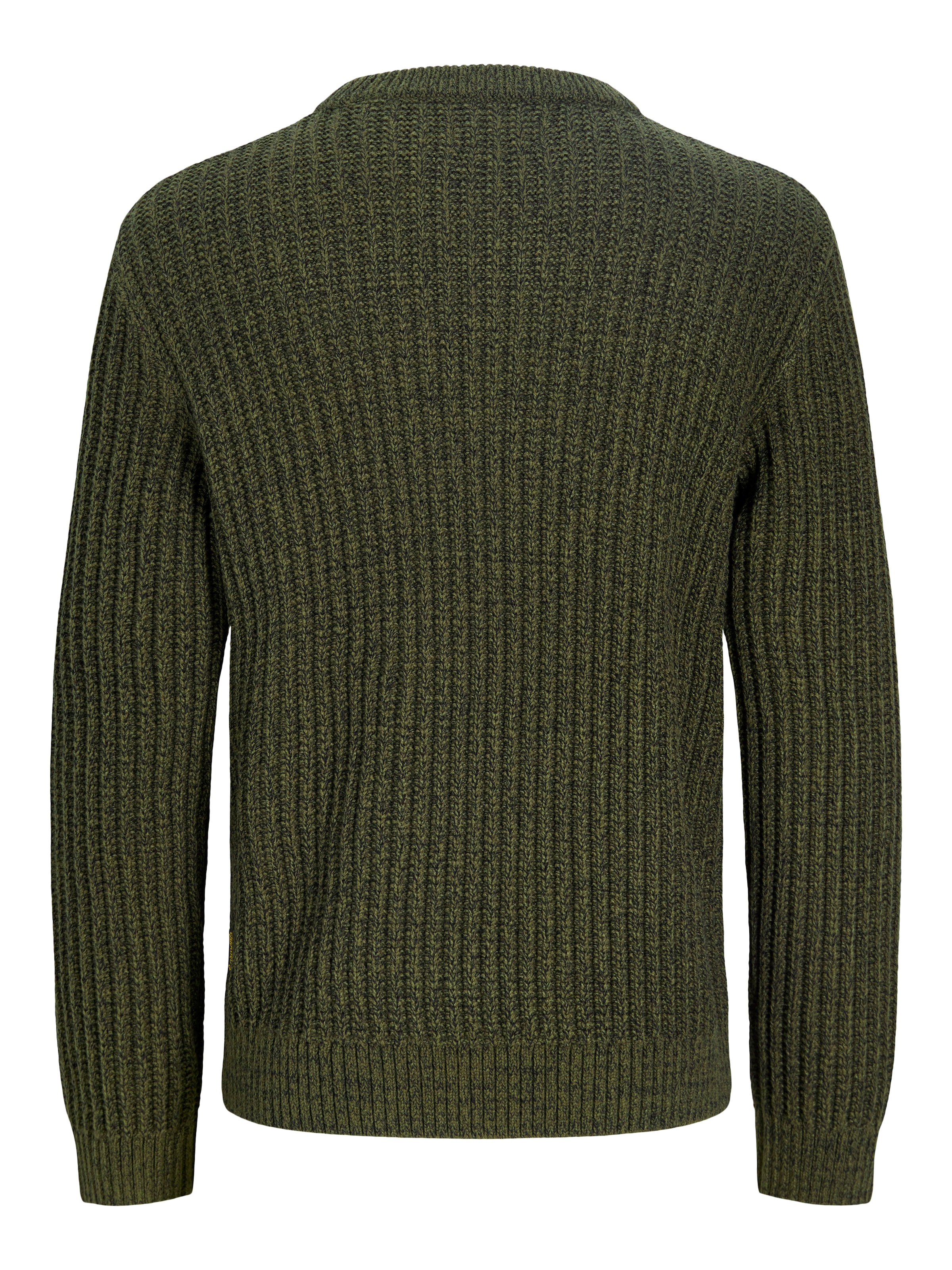 Jack & Jones Pull à col rond »JJJAXON KNIT CREW NECK« Materialmix, normal geschnitten