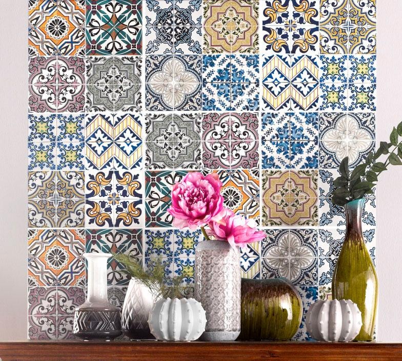Home affaire Fliesenaufkleber »Ornamente« Stickerfliesen, selbstklebend, Sticker, 12er Set