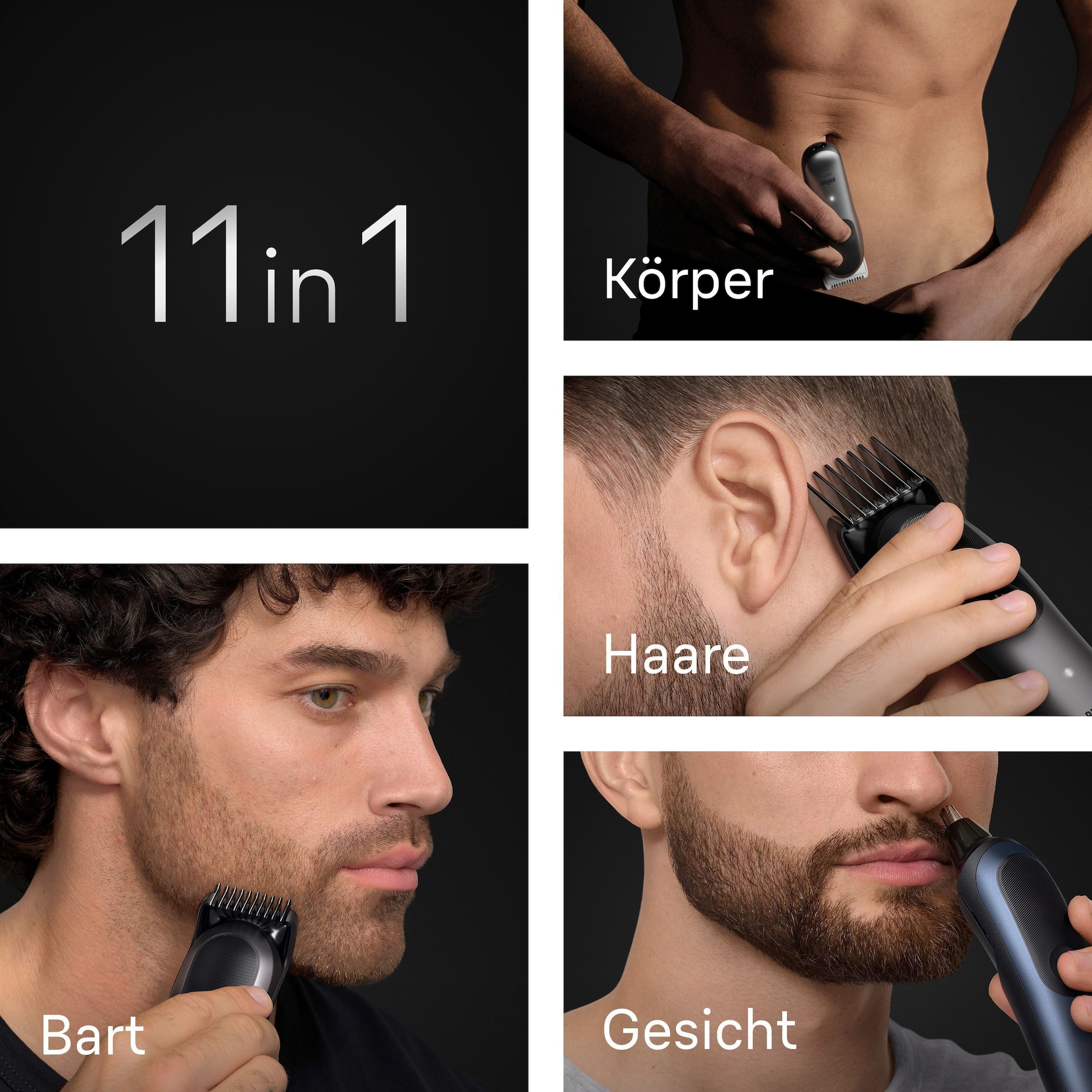 Braun Tondeuse à cheveux »Braun All-in-One Series 7, 11-in-1 Groomingset« batterie 120 min, technologie SkinGuard, AquaGrip pour utilisation sous l’eau
