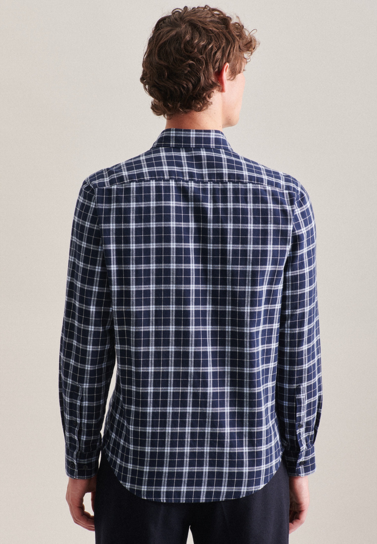 seidensticker Businesshemd »Schwarze Rose«, Regular Langarm Button-Down-Kragen Karo
