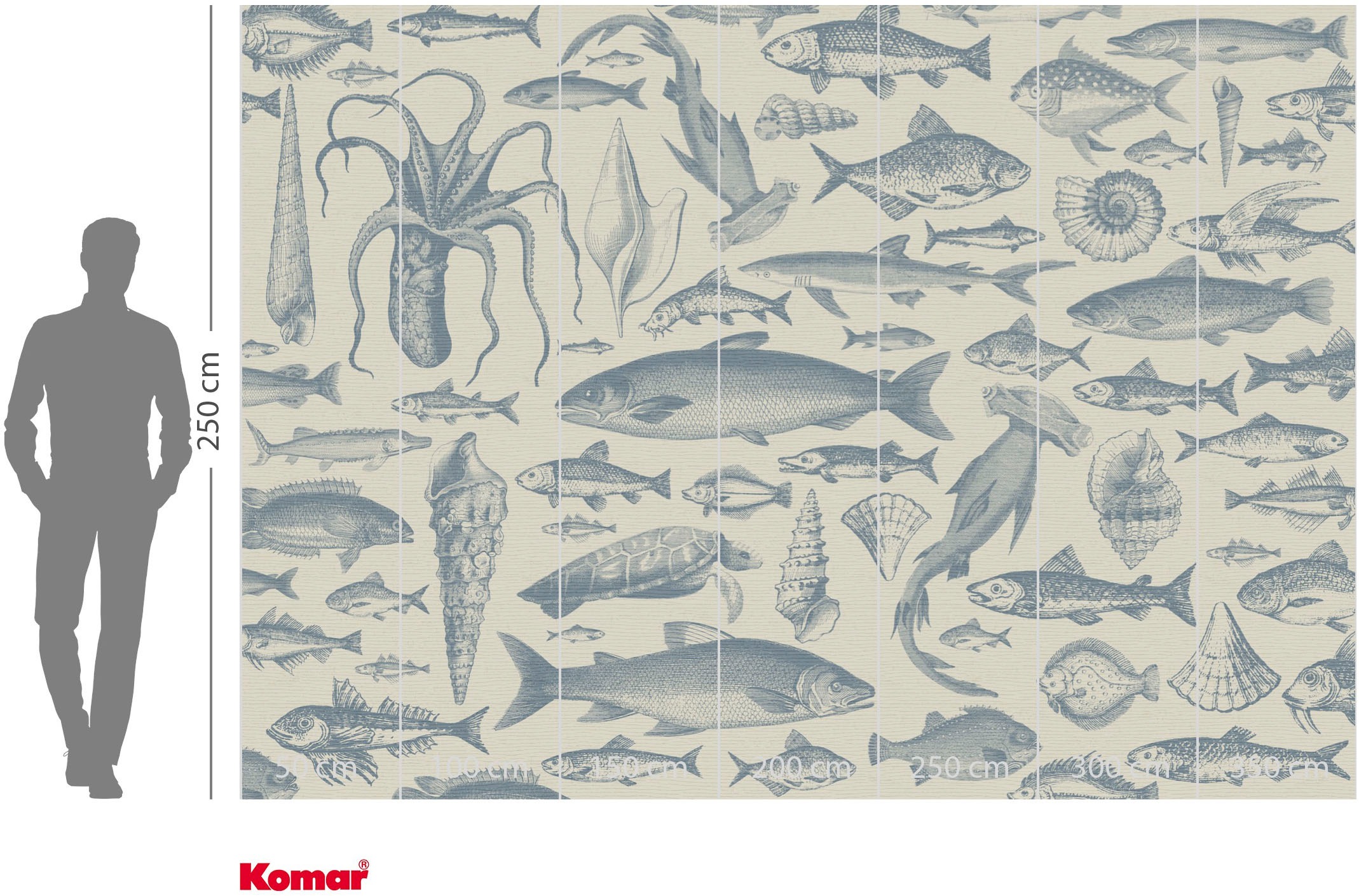 Komar Fototapete »Vlies Fototapete - Sea Study - Grösse 350 x 250 cm« Motiv | bedruckt glatt