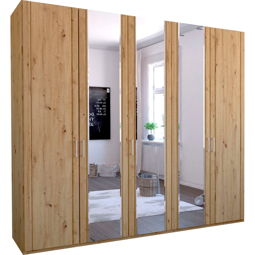 WIEMANN Drehtürenschrank »Mainau«, mit Holz- und Spiegeltüren