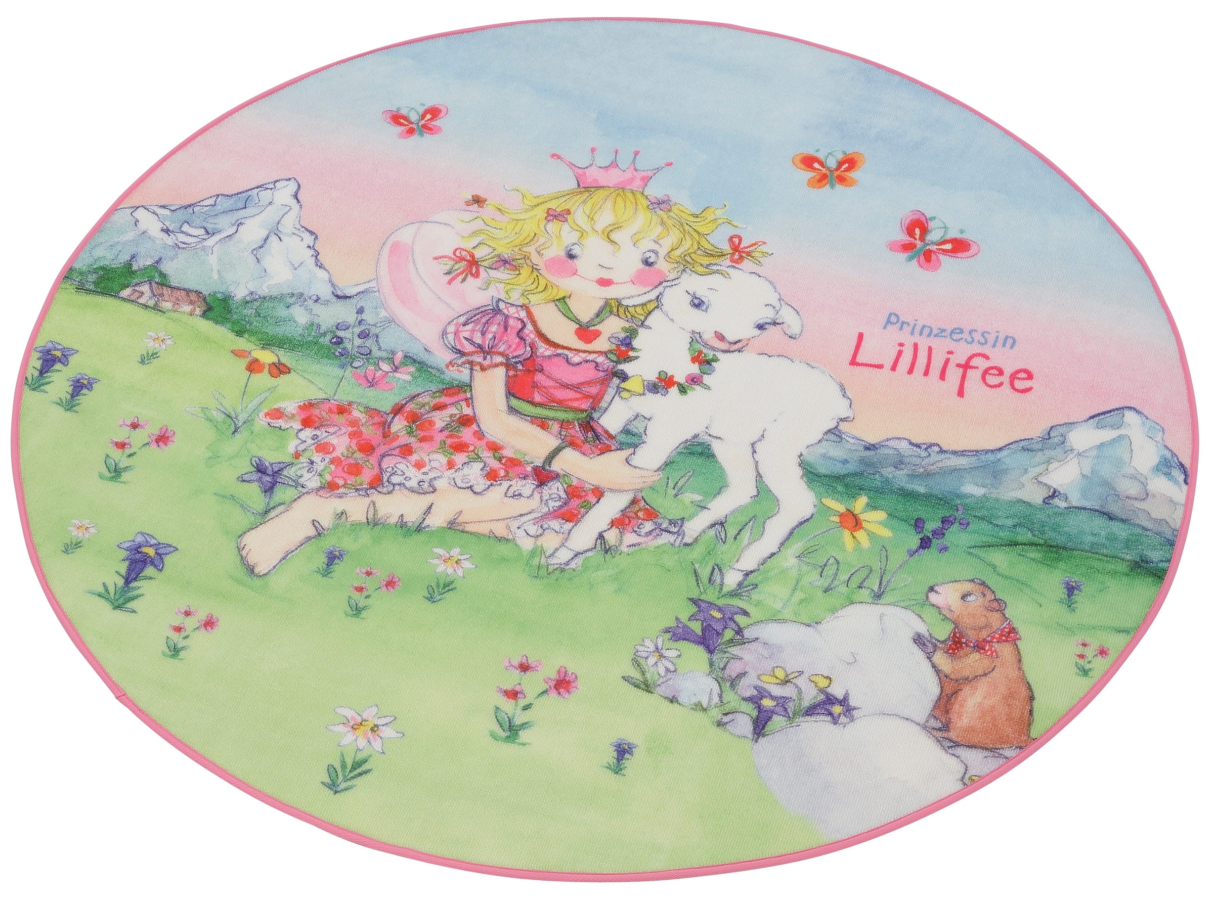 Prinzessin Lillifee Kinderteppich »LI-102«, rund, Druckteppich, Kinderzimmer