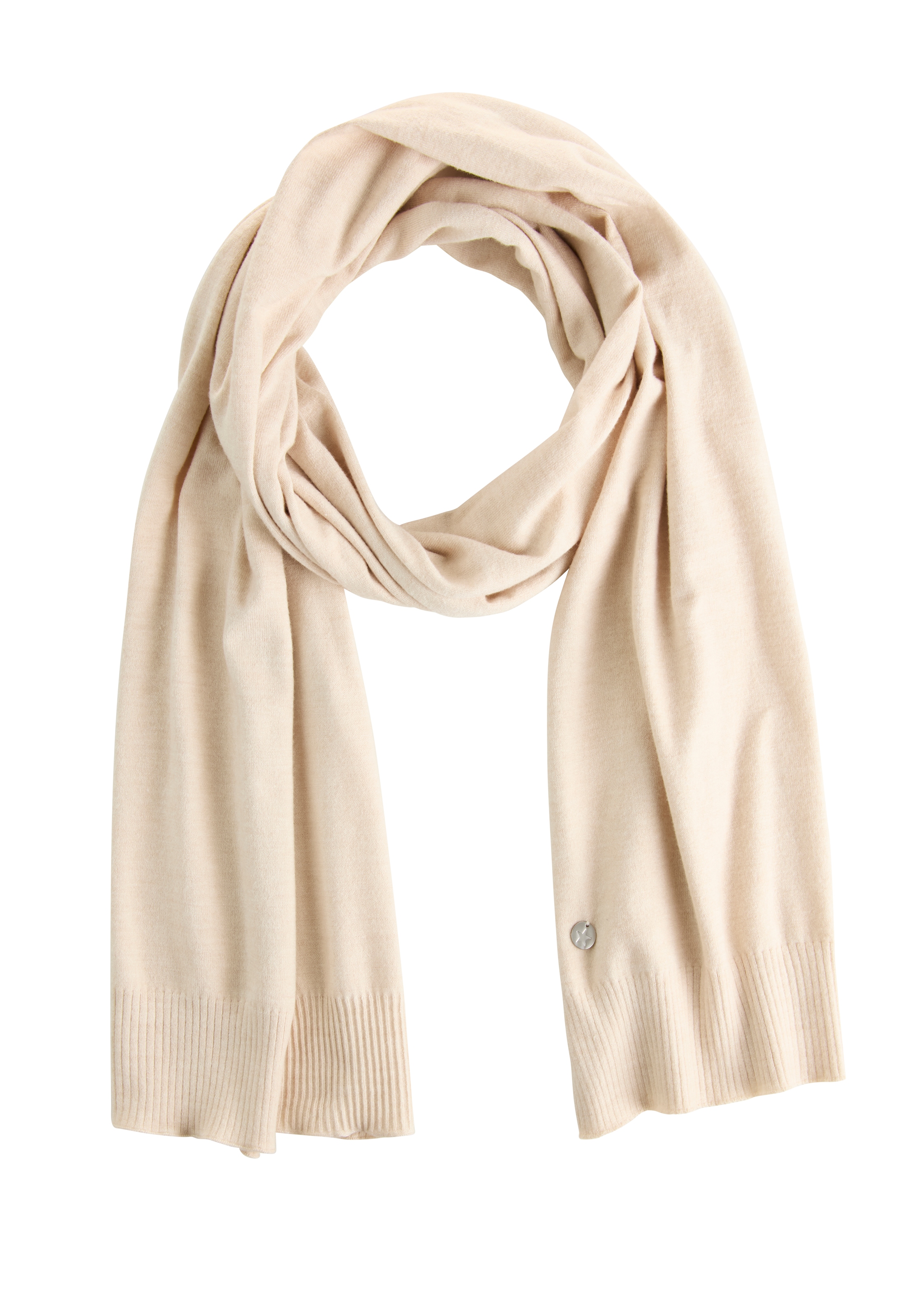 Laura Scott Strickschal in Maxi-Grösse mit modischen Rippenabschlüssen - NEW