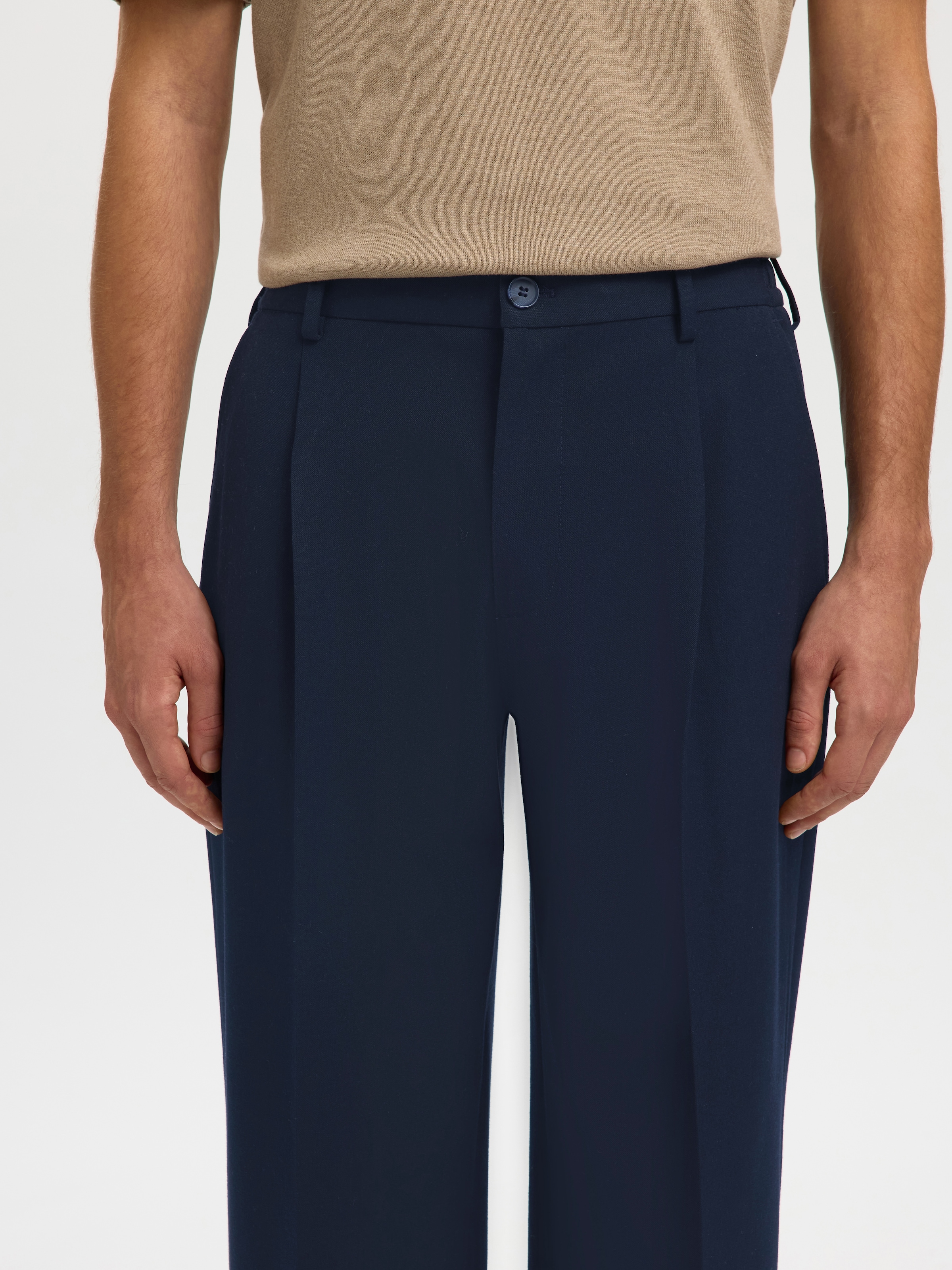SELECTED Stoffhose »SLH220-LOOSE FINN FLEX PANTS NOOS«  Materialmix, locker geschnitten