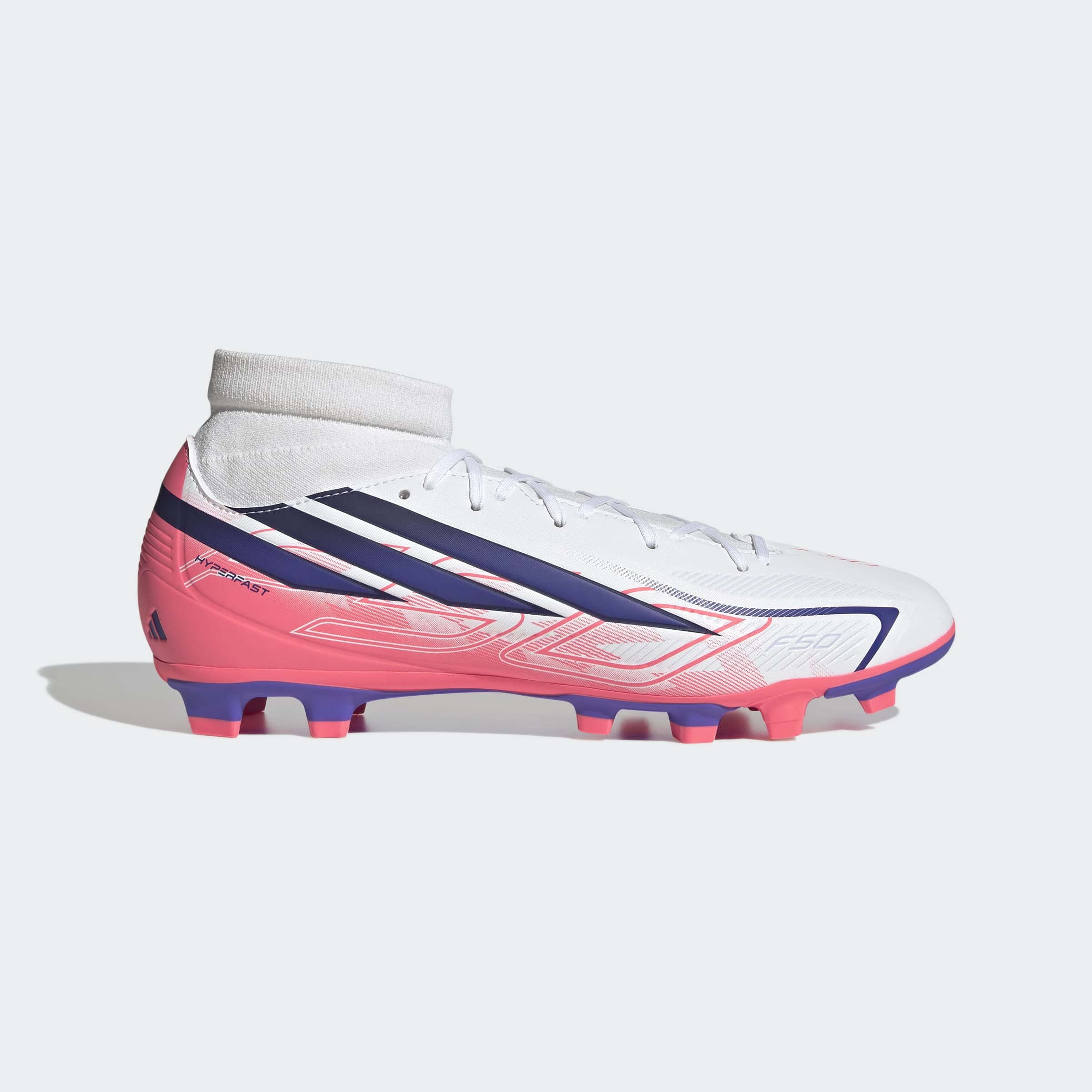 adidas Performance Chaussure de football »F50 HYPERFAST CLUB MID , FESTE / GEMISCHTE BÖDEN«  adapté à de nombreux types de sols