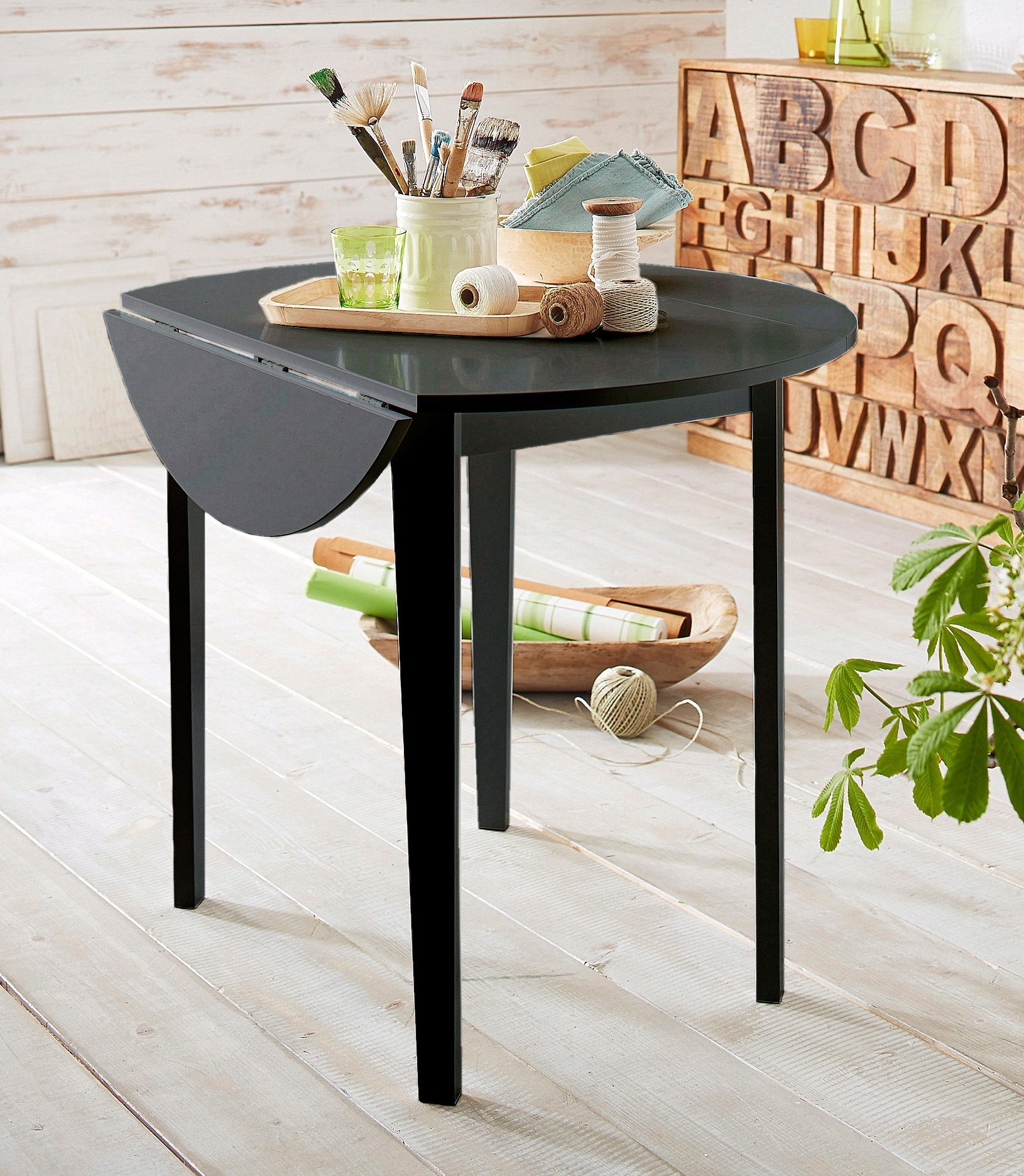 Image of Home affaire Esstisch, mit abklappbaren Seitenteilen, in zwei verschiedenen Farbvarianten, Höhe 77 cm bei Ackermann Versand Schweiz