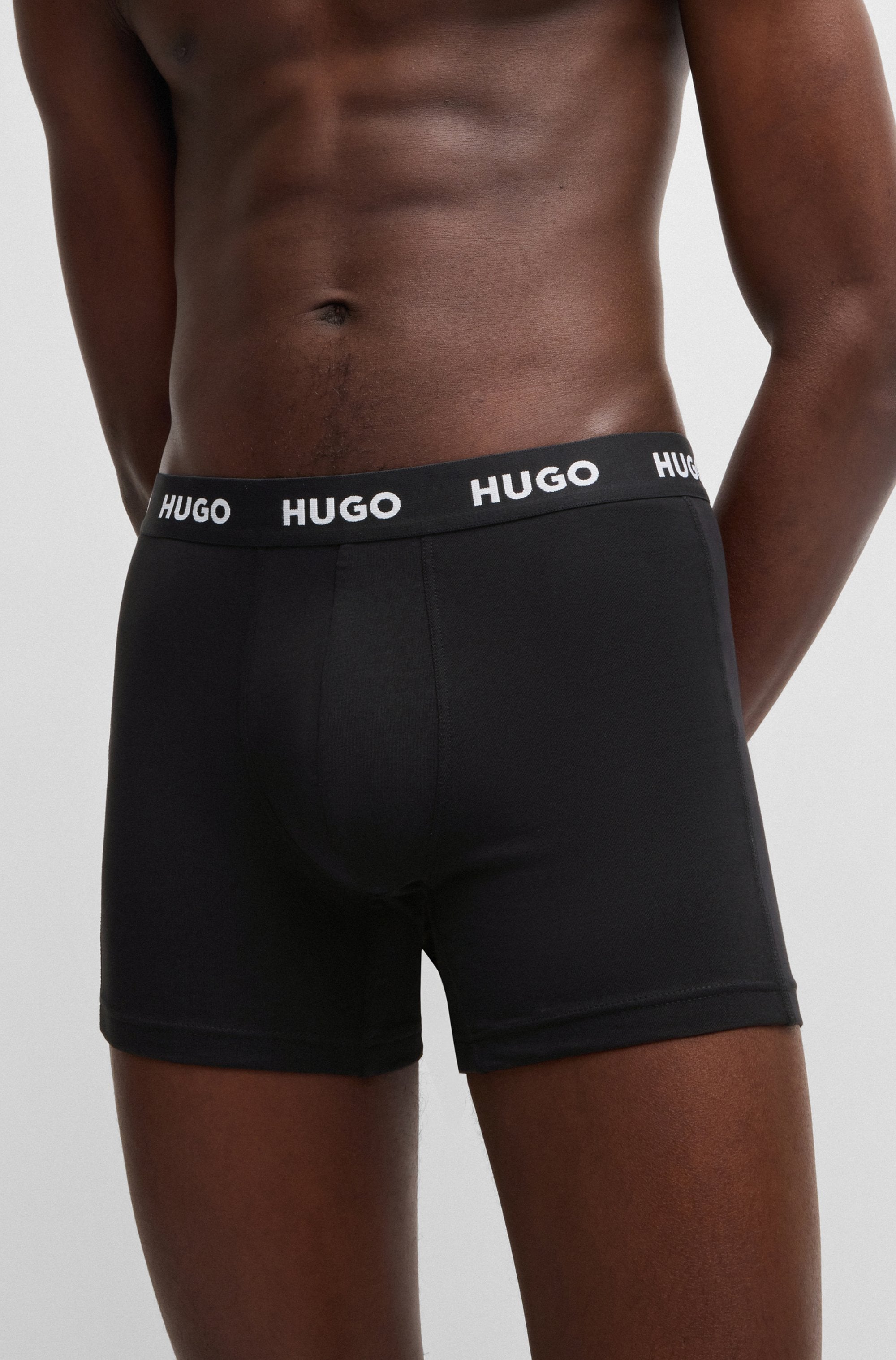 HUGO Underwear Boxer »BOXERBR TRIPLET PACK« 3 cuis mit HUGO Logo-Elastikbund