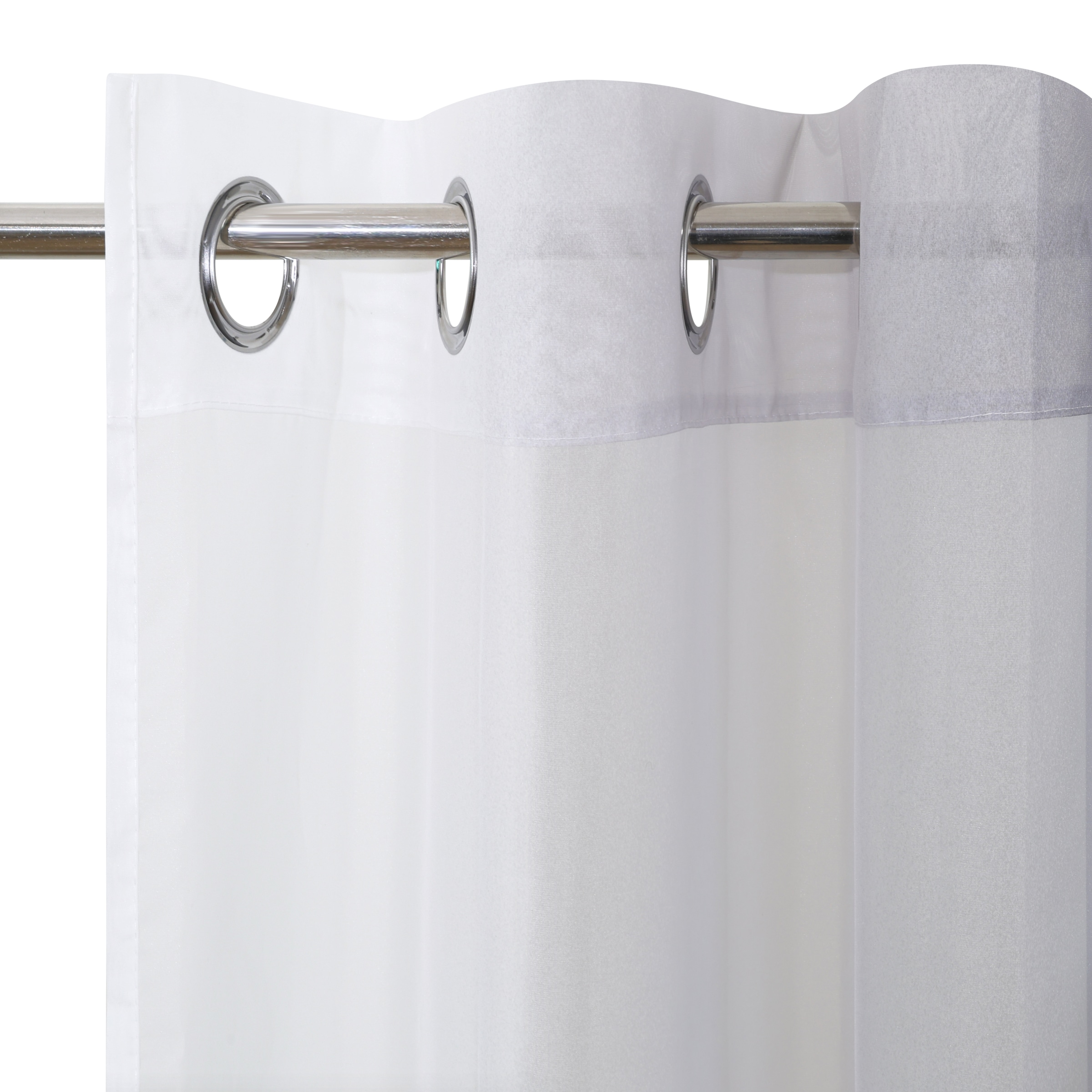 GOODproduct Rideau »Nivva« Œillet 2 cuis tlg. transparent, suspension à œillets, facile d'entretien, lot de 2
