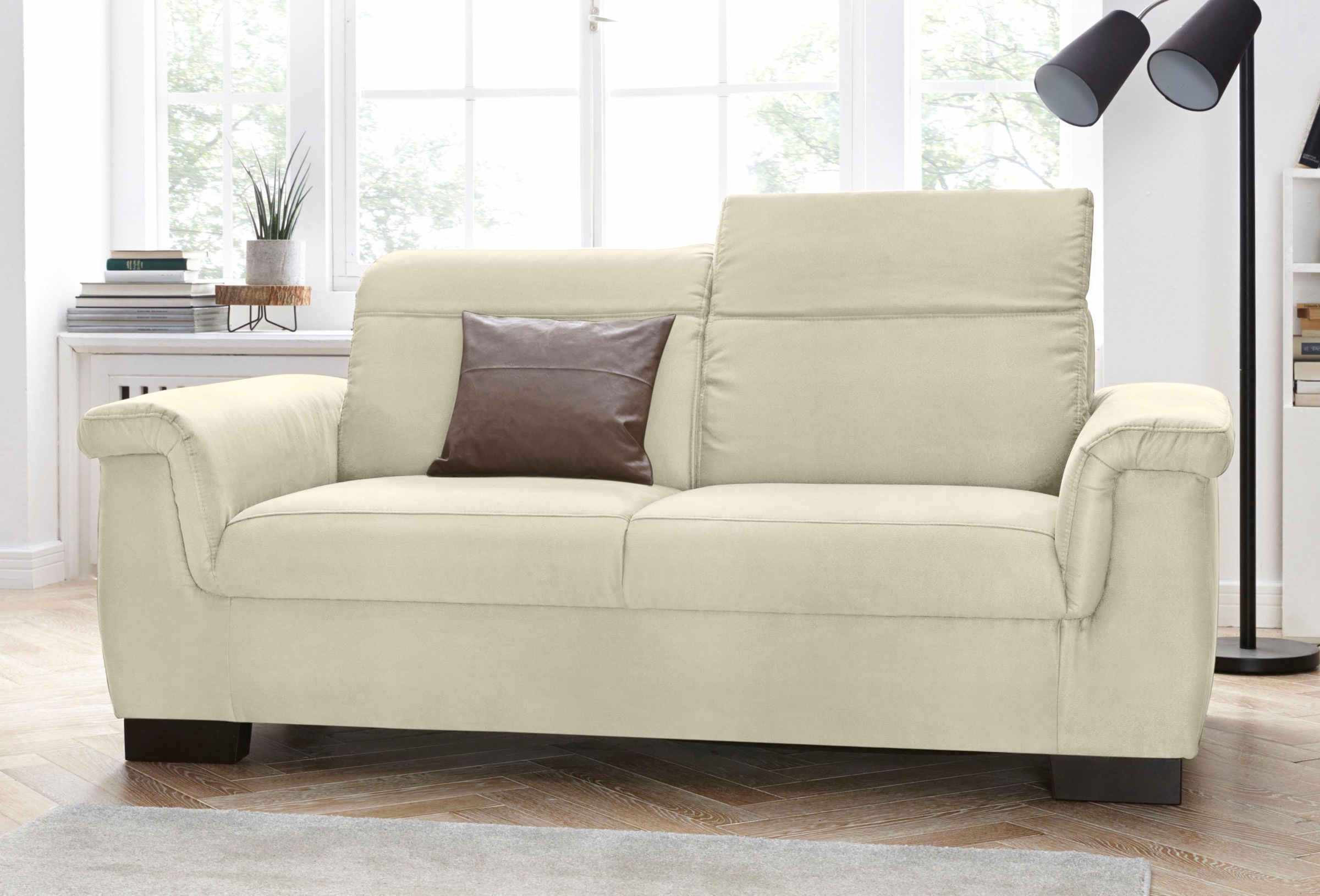 Image of DOMO collection 2-Sitzer "Sully bequem, Breite 193cm, elegant und zeitlos, Fuss 7cm hoch" wahlweise mit Rückenverstellung
