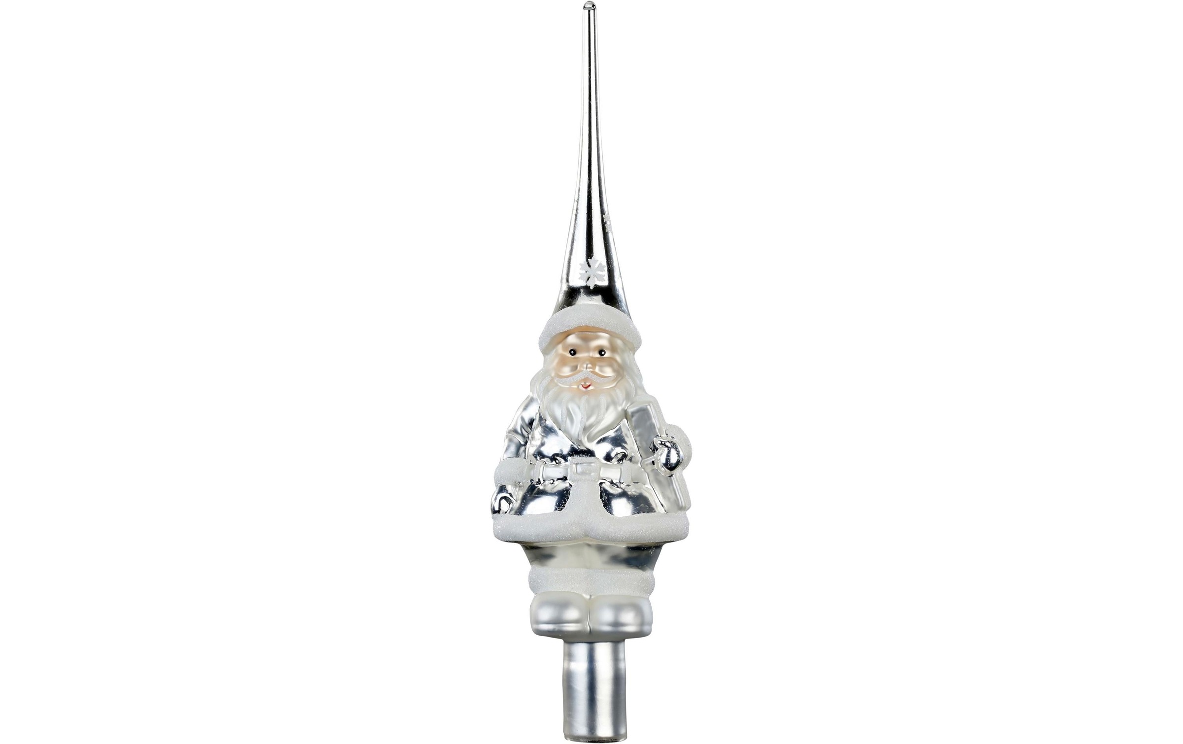 Weihnachtsbaumkugel »Santa Frosty Silver 28 cm, Silberfarben/Weiss«, (1 St.)