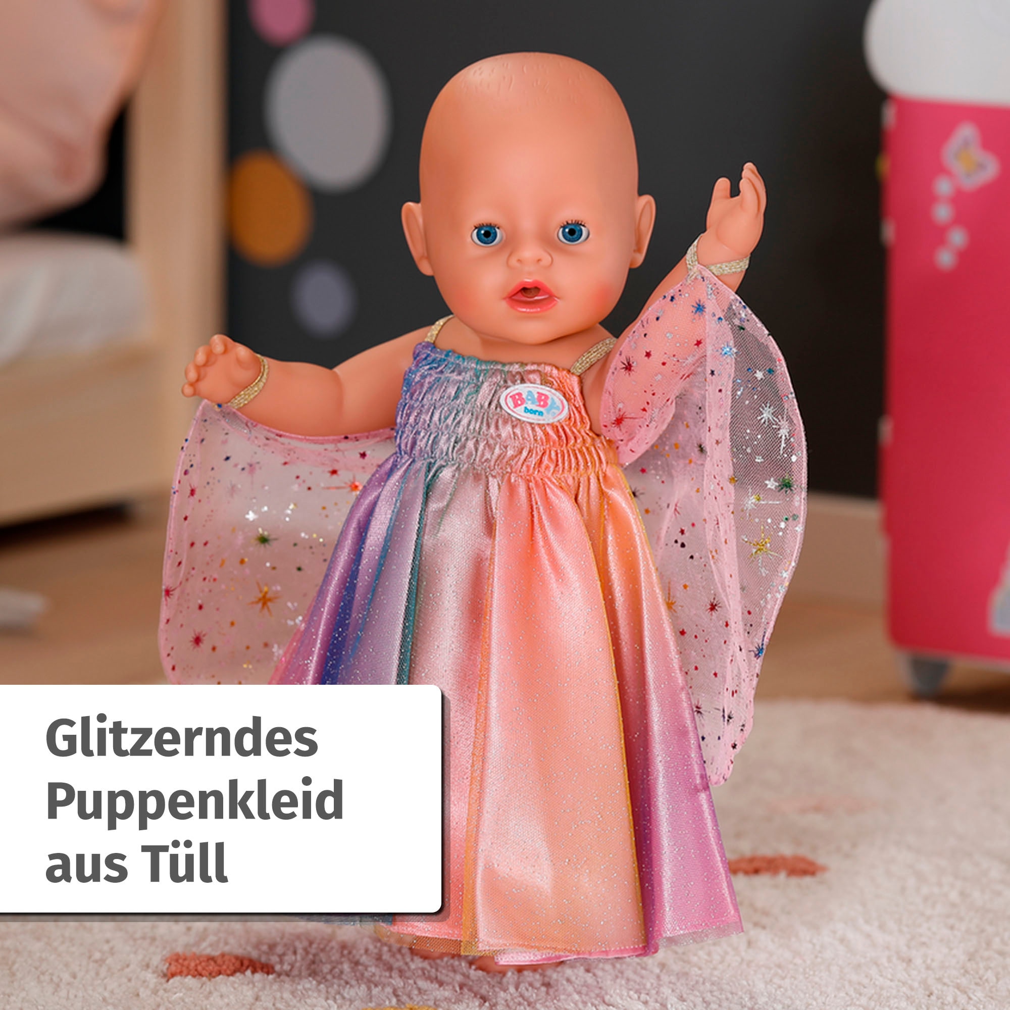 Baby Born Vêtements de poupées »Regenbogen Kleid, 43 cm«