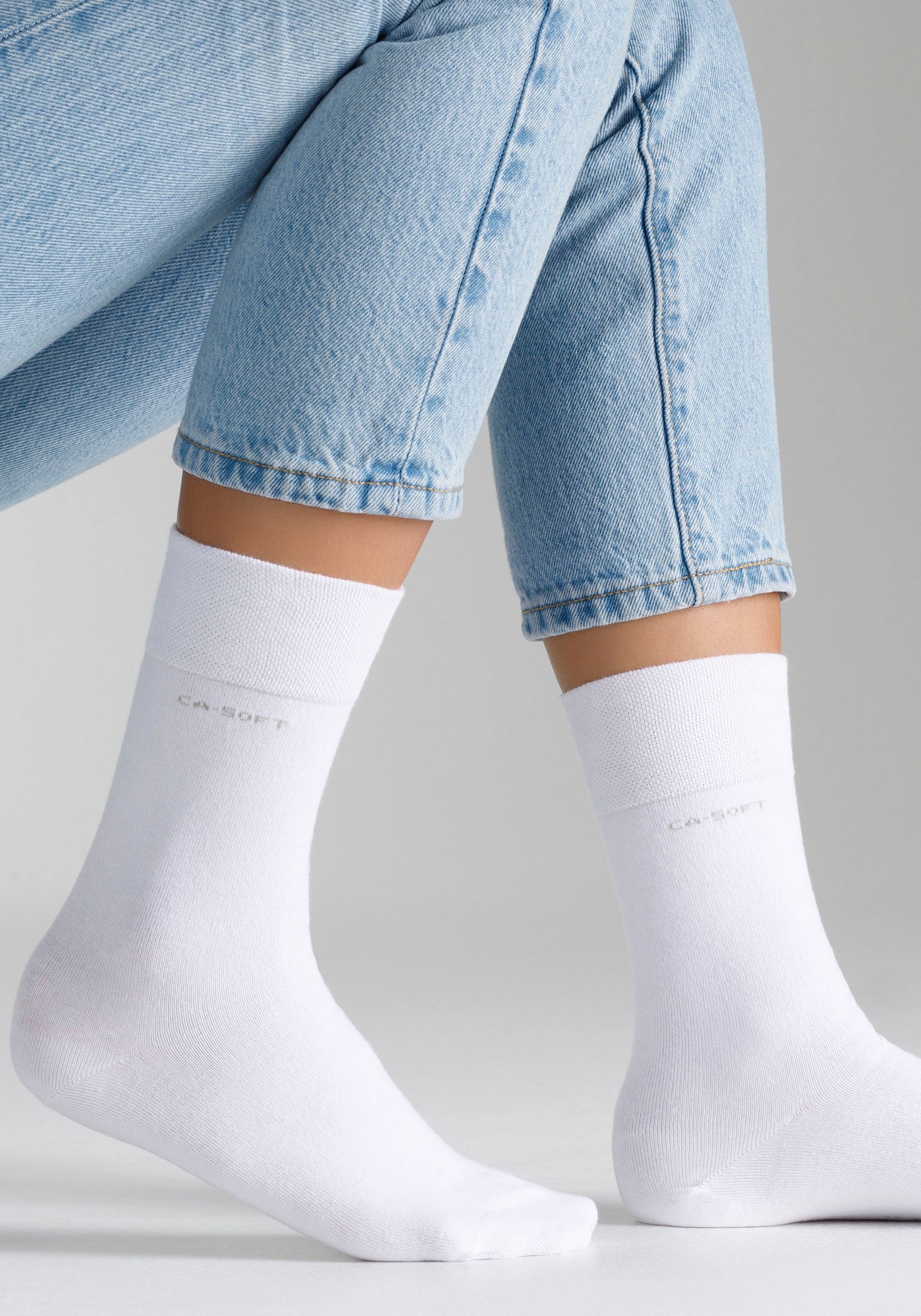 Camano Socken »ca-soft«, (4 Paar), mit verstärktem Fersen- und Zehenbereich
