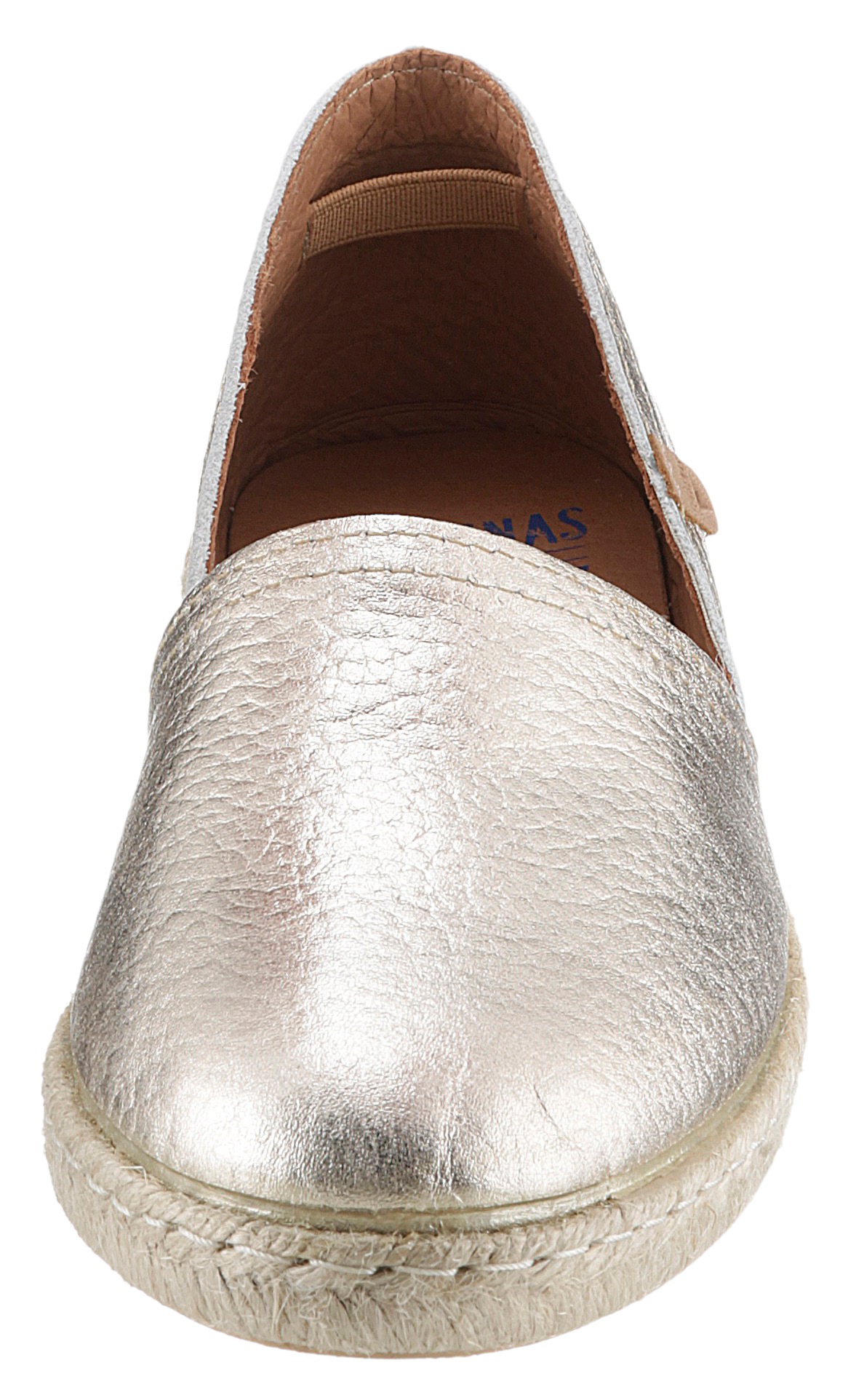 VERBENAS Espadrille »CARMEN NUCLEO METAL«, Slipper, Sommerschuh, Strandschuh im Metallic Look