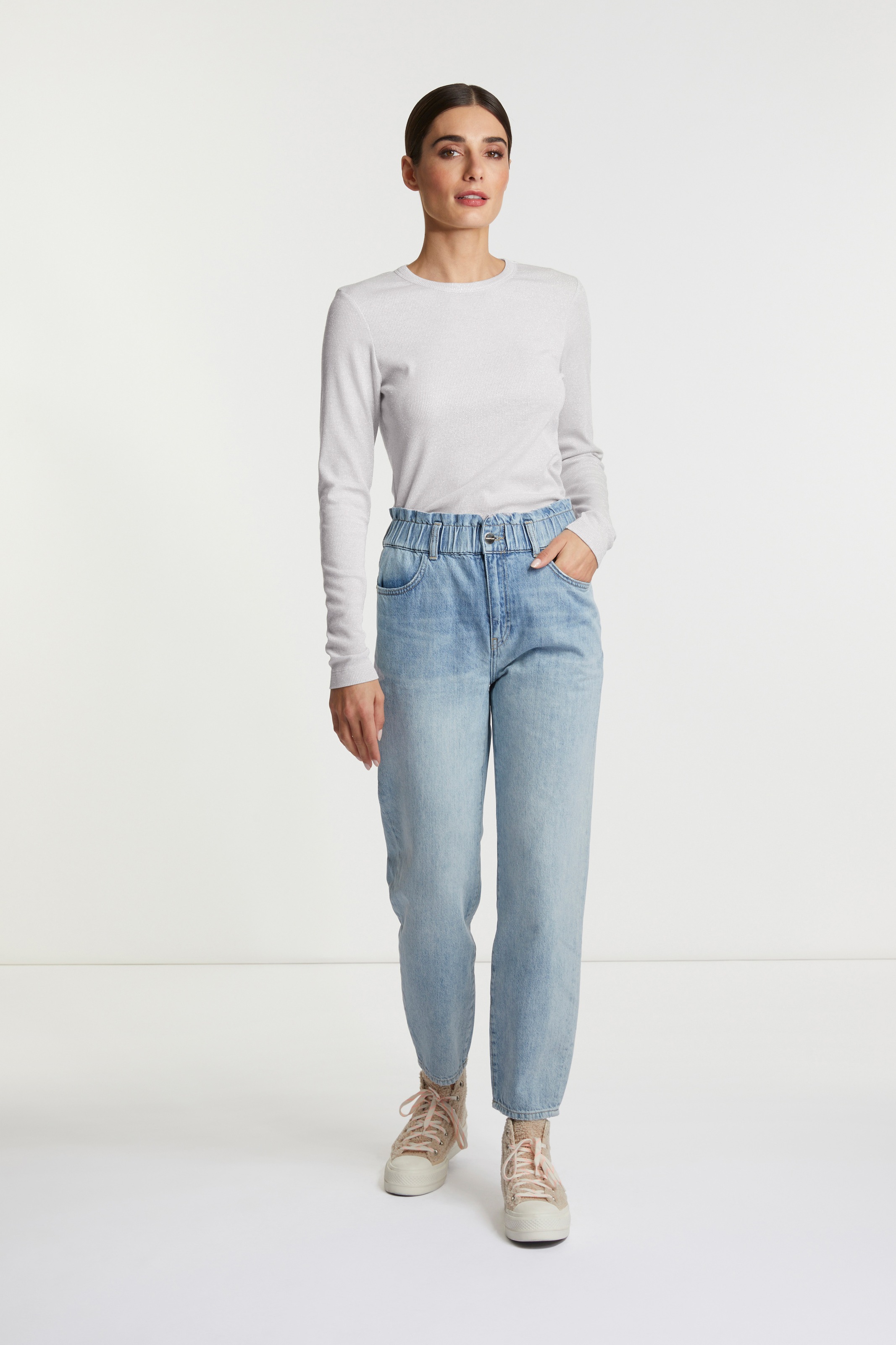 RICHROYAL Longsleeve, aus glitzerndem Lurex